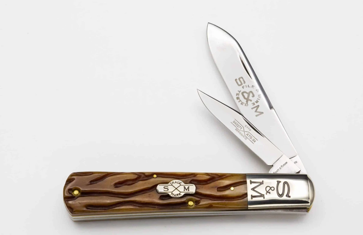 Queen Cutlery File and Wire Series IV-4 Daddy Barlow 042271 2 Blade Bone Handle Q42271 View 1