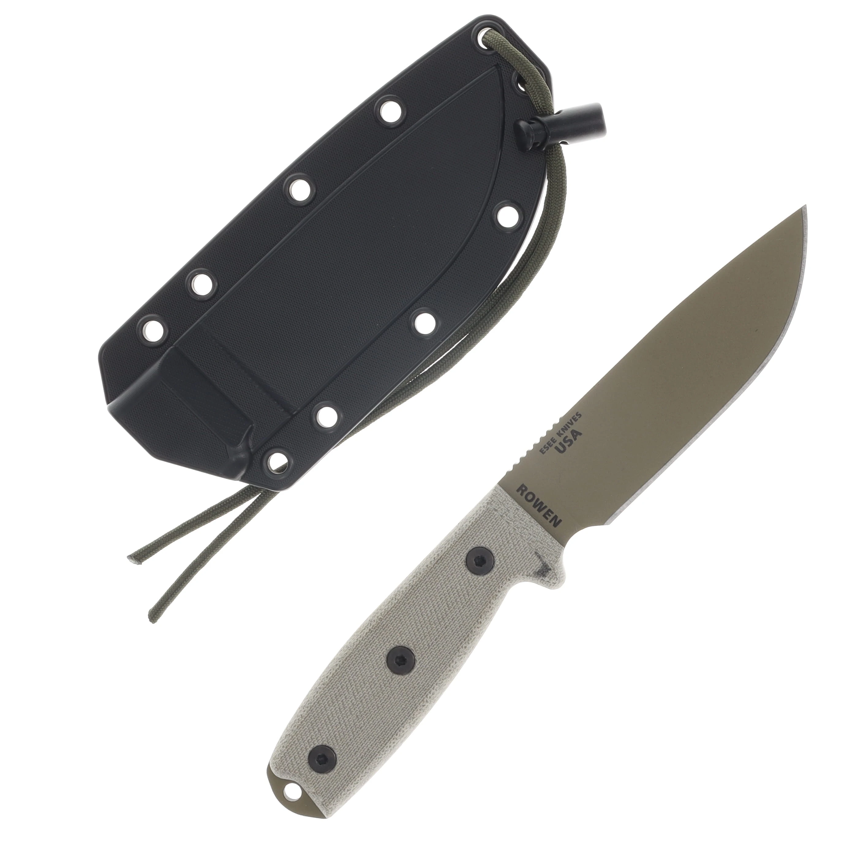 ESEE Knives ESEE 4P MB DE Dark Earth Fixed Blade 4.5in Plain Edge Blade ESEE4PMBDE View 2