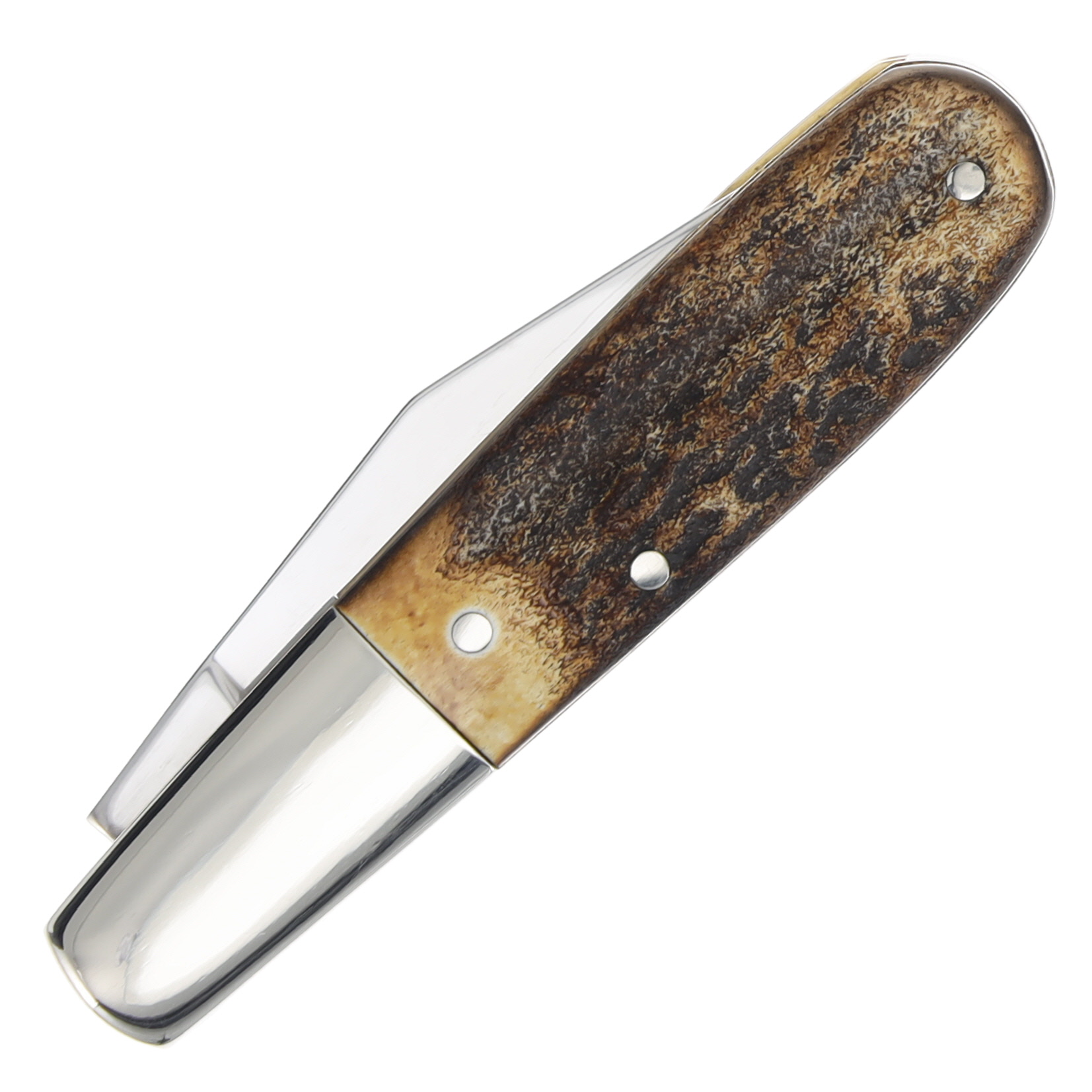 Queen USA-Made Genuine Stag Barlow Folding Knife QGSH281 View 4
