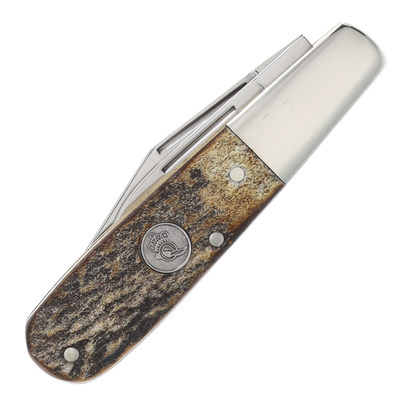 Queen USA-Made Genuine Stag Barlow Folding Knife QGSH281 View 3