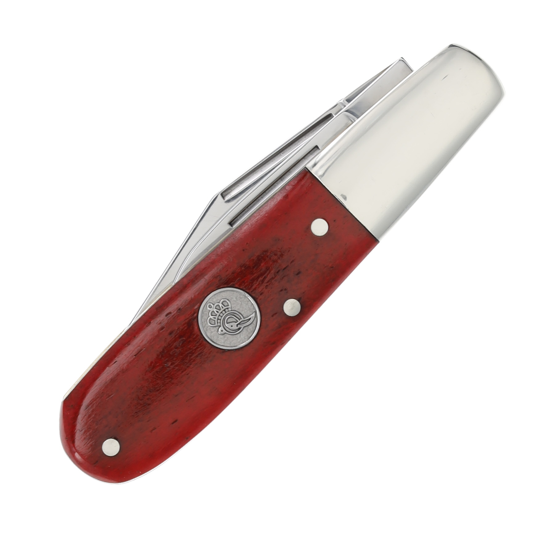 Queen Cutlery #22 Red Smooth Bone Barlow Folding Knife QRSB281 View 3