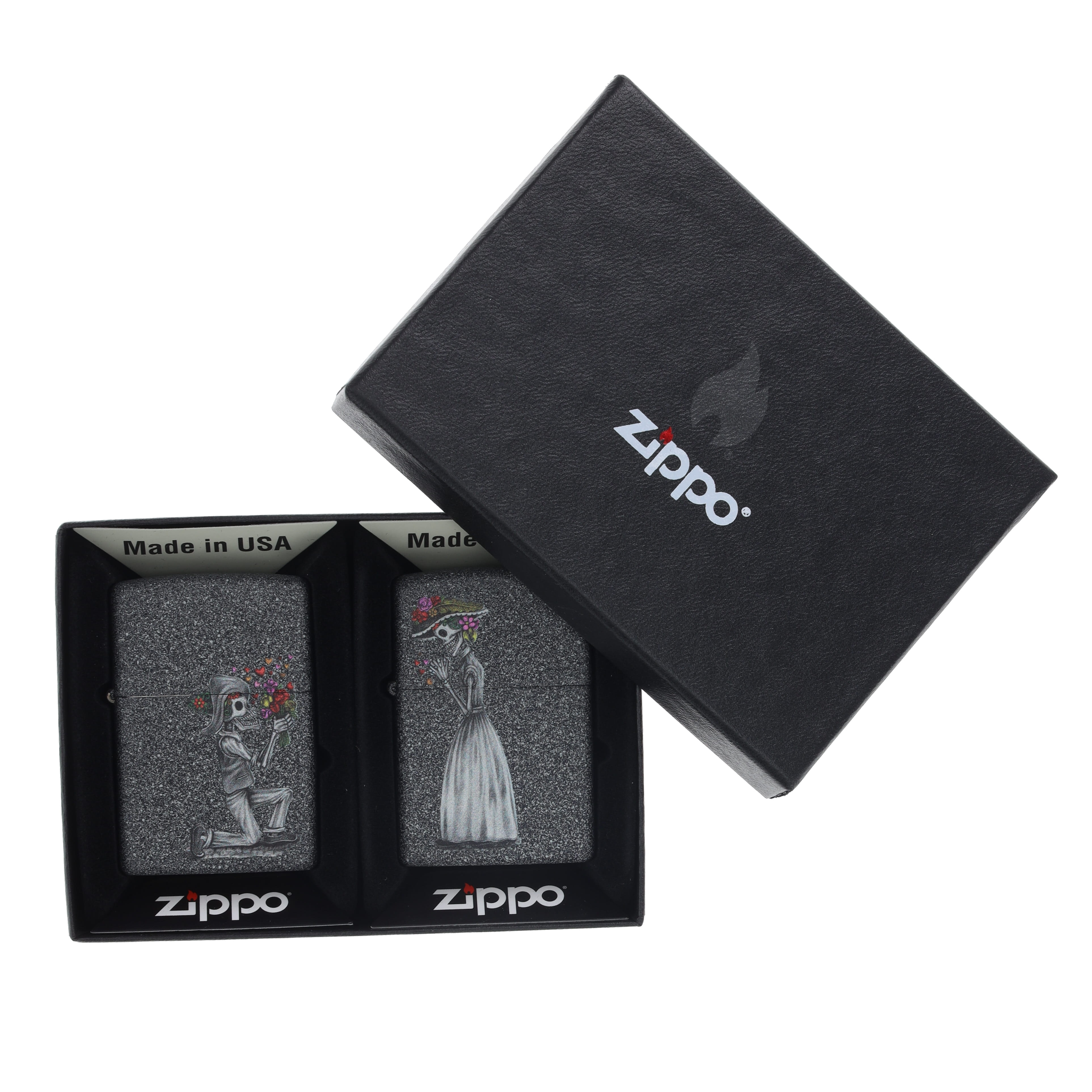 Zippo Iron Stone Couple Lighter Set ZP28987 View 13