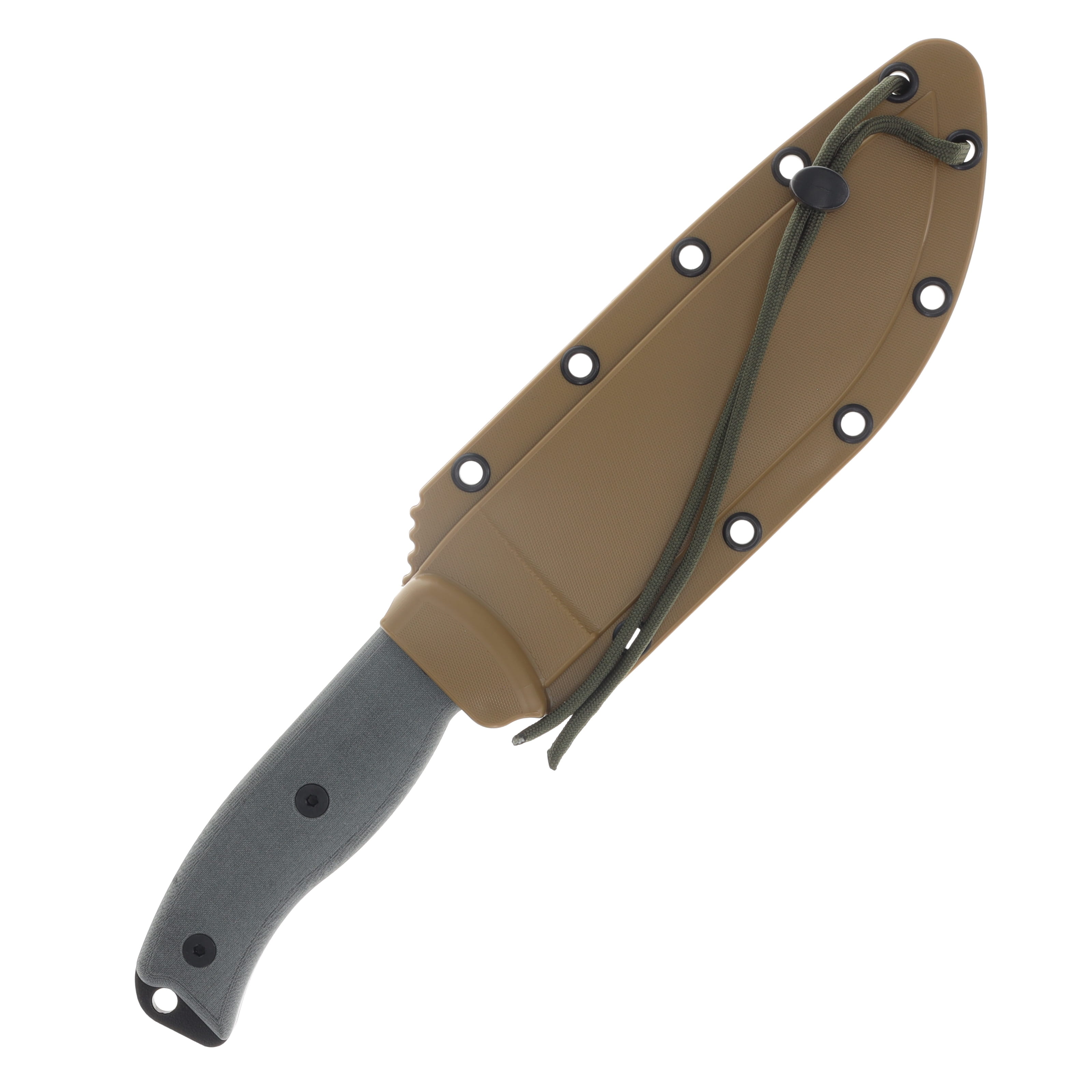 ESEE 6P Black Blade Gray Micarta Handles Tan Sheath ESEE6P View 4