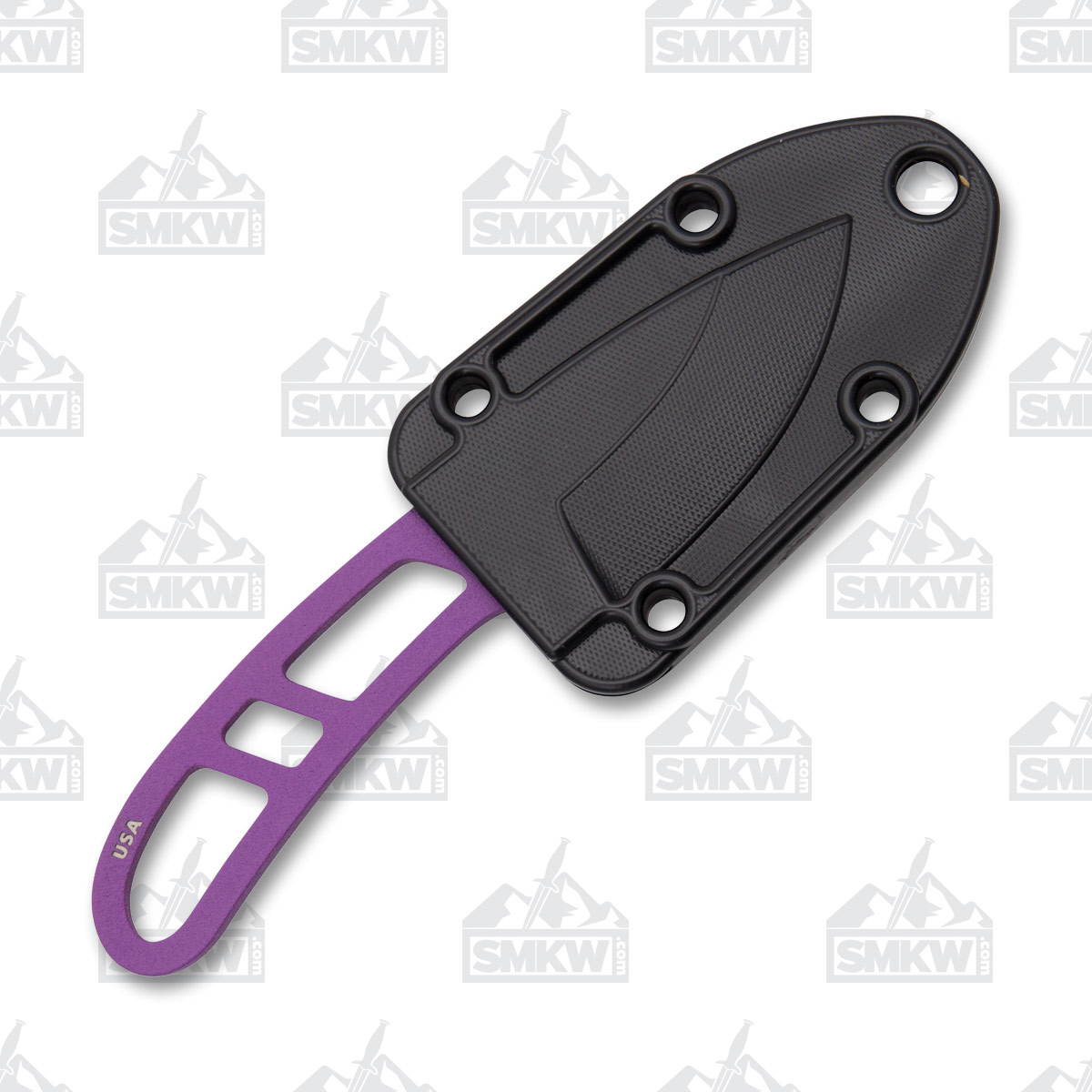 ESEE Candiru Fixed Blade Knife 2in Plain Edge Purple Skeletonized ESEECANPURBK View 5