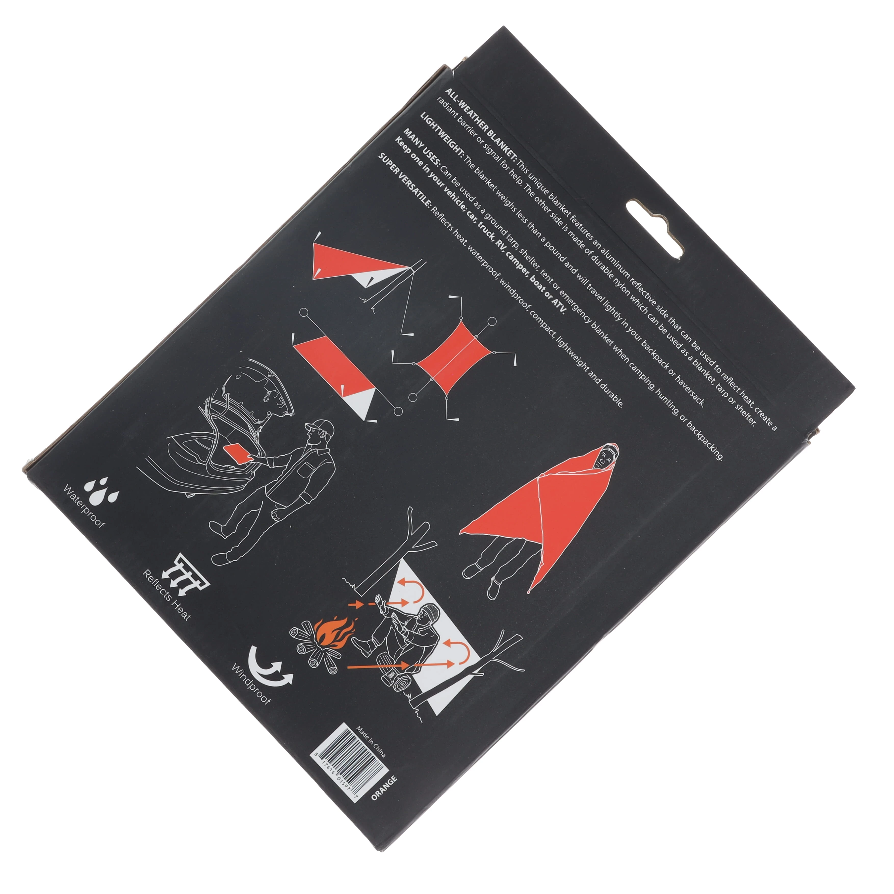 Pathfinder Survival Blanket Orange PFSBOR-109 View 2