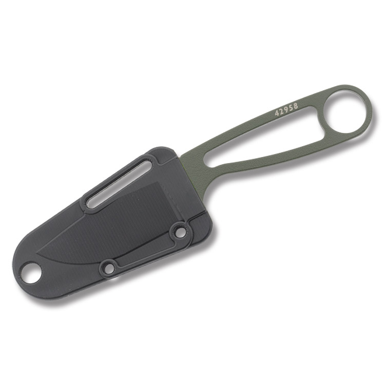 ESEE Izula Survival Kit Fixed Blade Knife 2.63in Skeletonized Olive Drab IZULAODKIT View 2