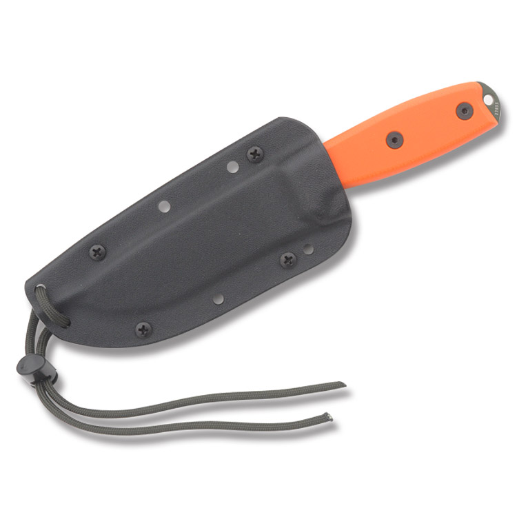 ESEE 4S Fixed Blade Knife OD Green 1095 Blade/Orange G-10 Handles with MOLLE Sheath ESEE4SMBOD View 2