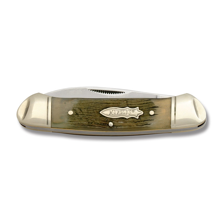 Marbles Ram Horn Canoe 2.5in Drop Point Folding Knife MR360 View 2