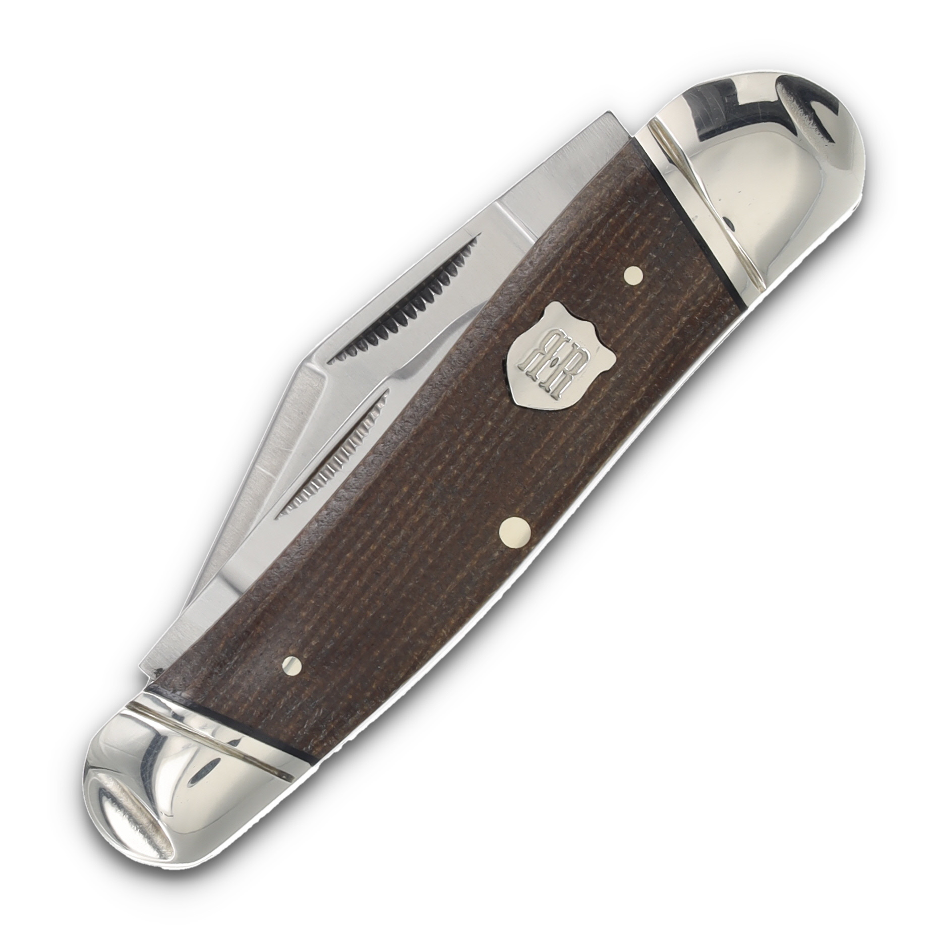 Rough Ryder Large Swayback Whittler Brown Tater Skin Micarta RR2581 View 3