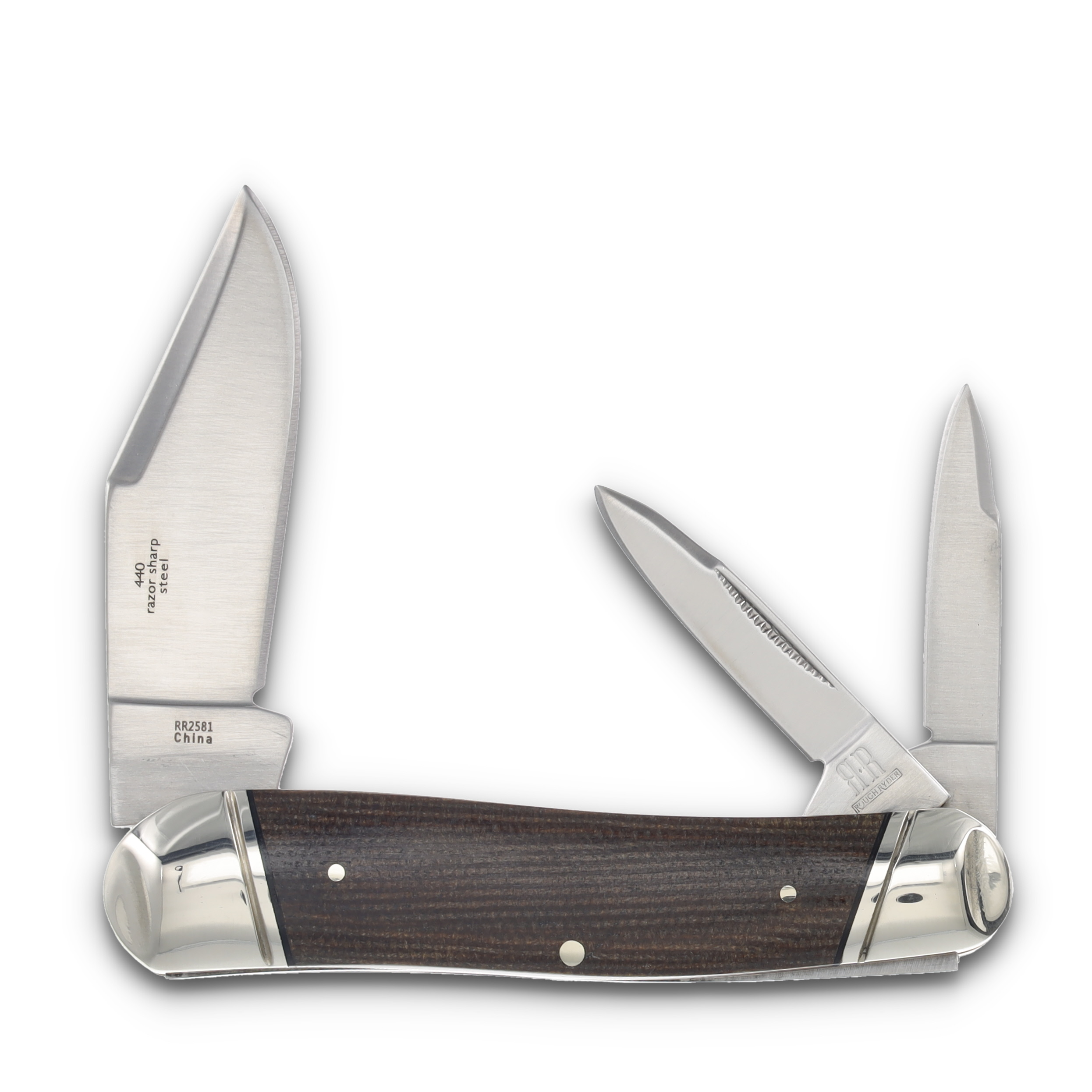 Rough Ryder Large Swayback Whittler Brown Tater Skin Micarta RR2581 View 2