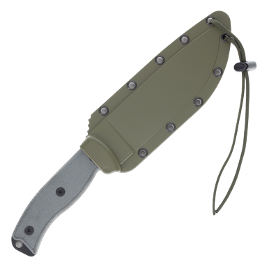 ESEE Knives ESEE 6P OD Gray Micarta 6.5 Black Plain Blade OD Green Sheath ESEE6POD View 6