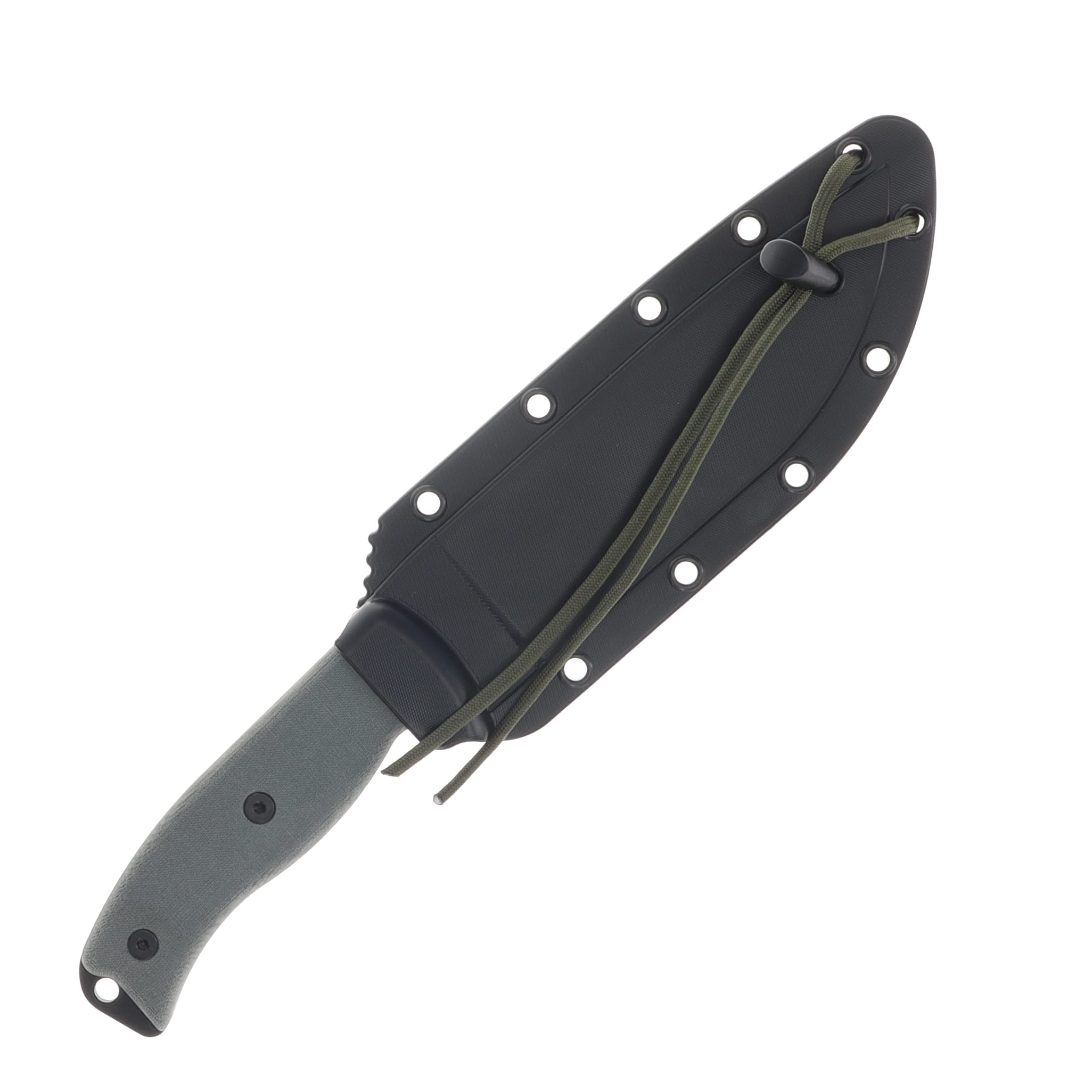 ESEE Knives ESEE 6S B Gray Micarta Fixed Blade 6.5in Black Part Serrated Blade ESEE6SB View 5