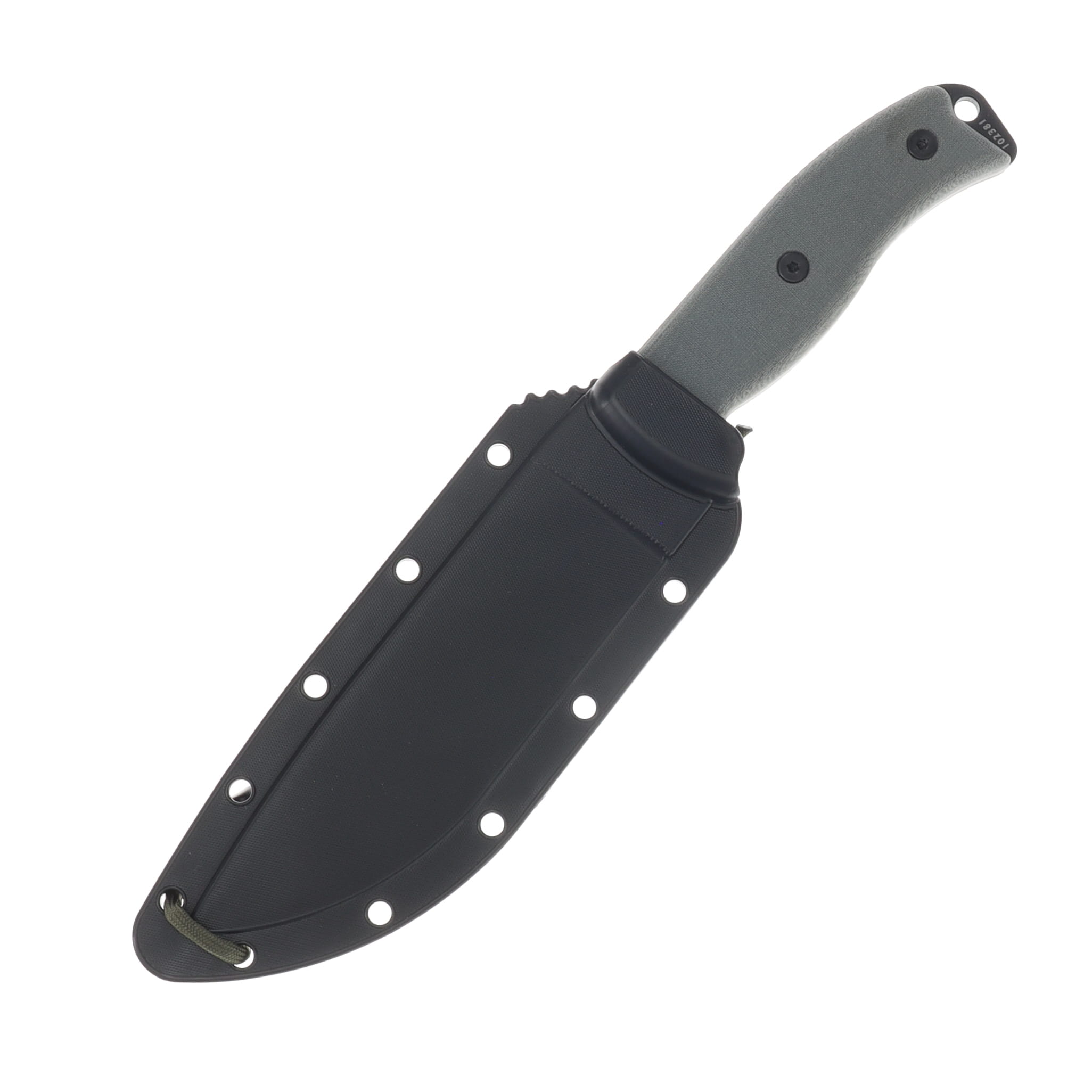ESEE Knives ESEE 6S B Gray Micarta Fixed Blade 6.5in Black Part Serrated Blade ESEE6SB View 4