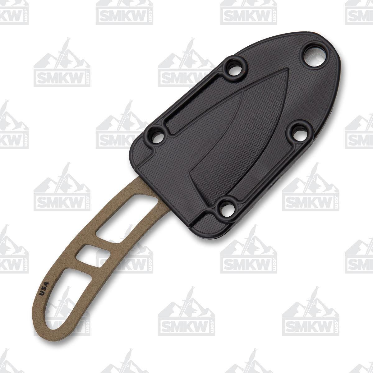 ESEE Candiru Fixed Blade Knife Dark Earth with Black Molded Sheath and Survival Kit ESEECANDEKIT View 5