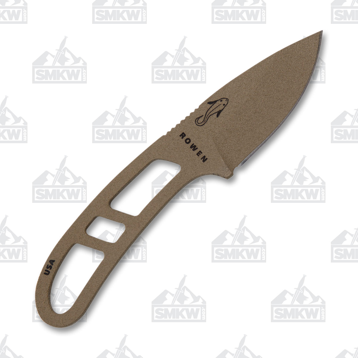 ESEE Candiru Fixed Blade Knife Dark Earth with Black Molded Sheath and Survival Kit ESEECANDEKIT View 3