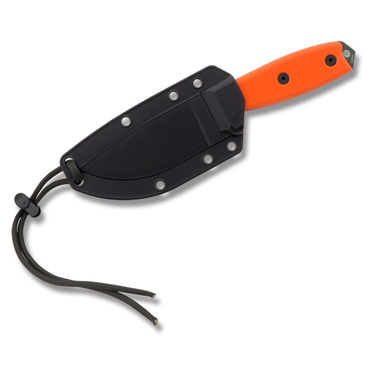 ESEE 3D Fixed Blade Knife Partially Serrated OD Green Drop Point/Orange G-10 ESEE3SOD View 2