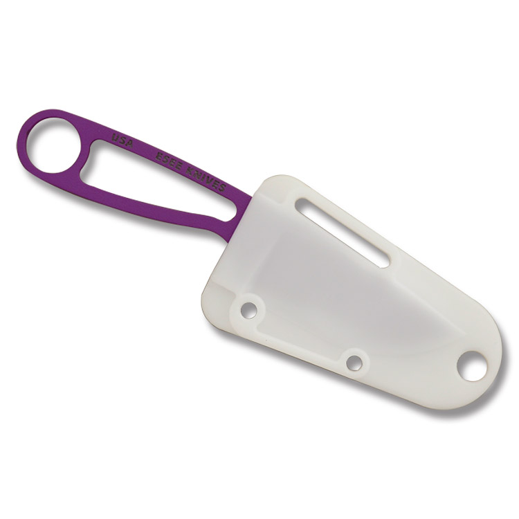 ESEE Izula Fixed Blade Knife 2.63in Plain Skeletonized Purple IZULAPURP View 2