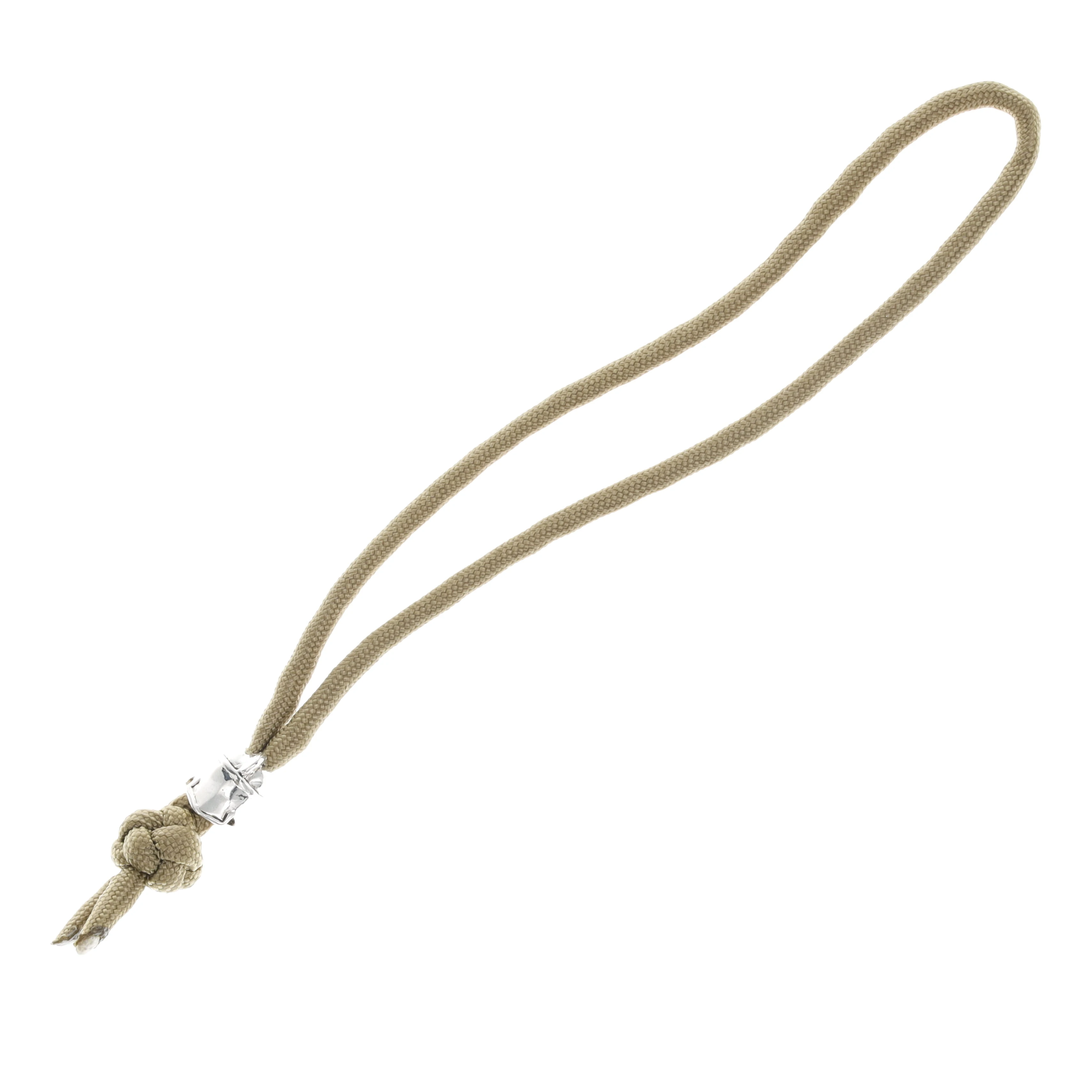 Spartan Blades Para-Cord Lanyard with Pewter Spartan Helmet Bead - Brown SBLBHBN View 2