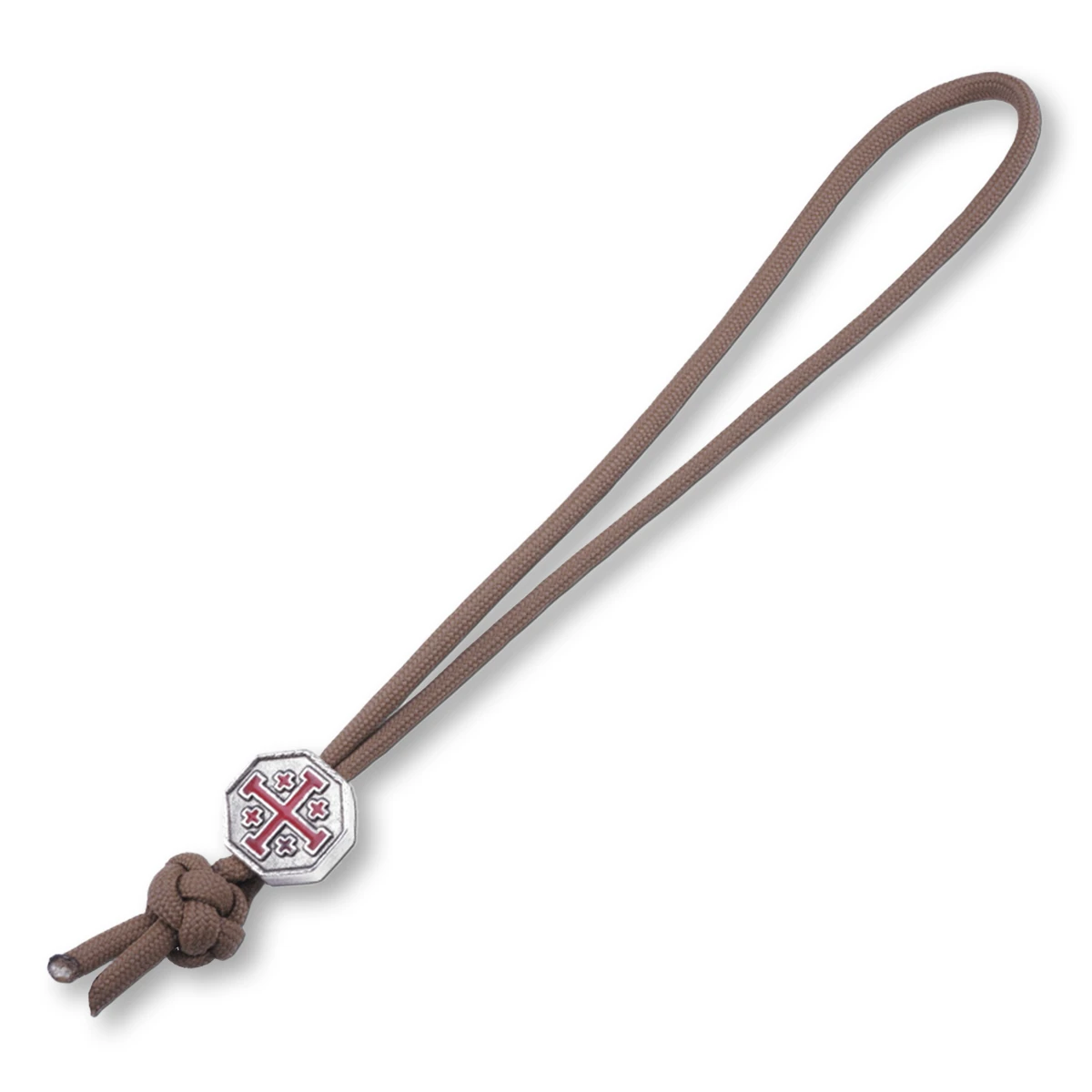 Spartan Blades Beaded Lanyard Cross Brown SBLBCBN View 1