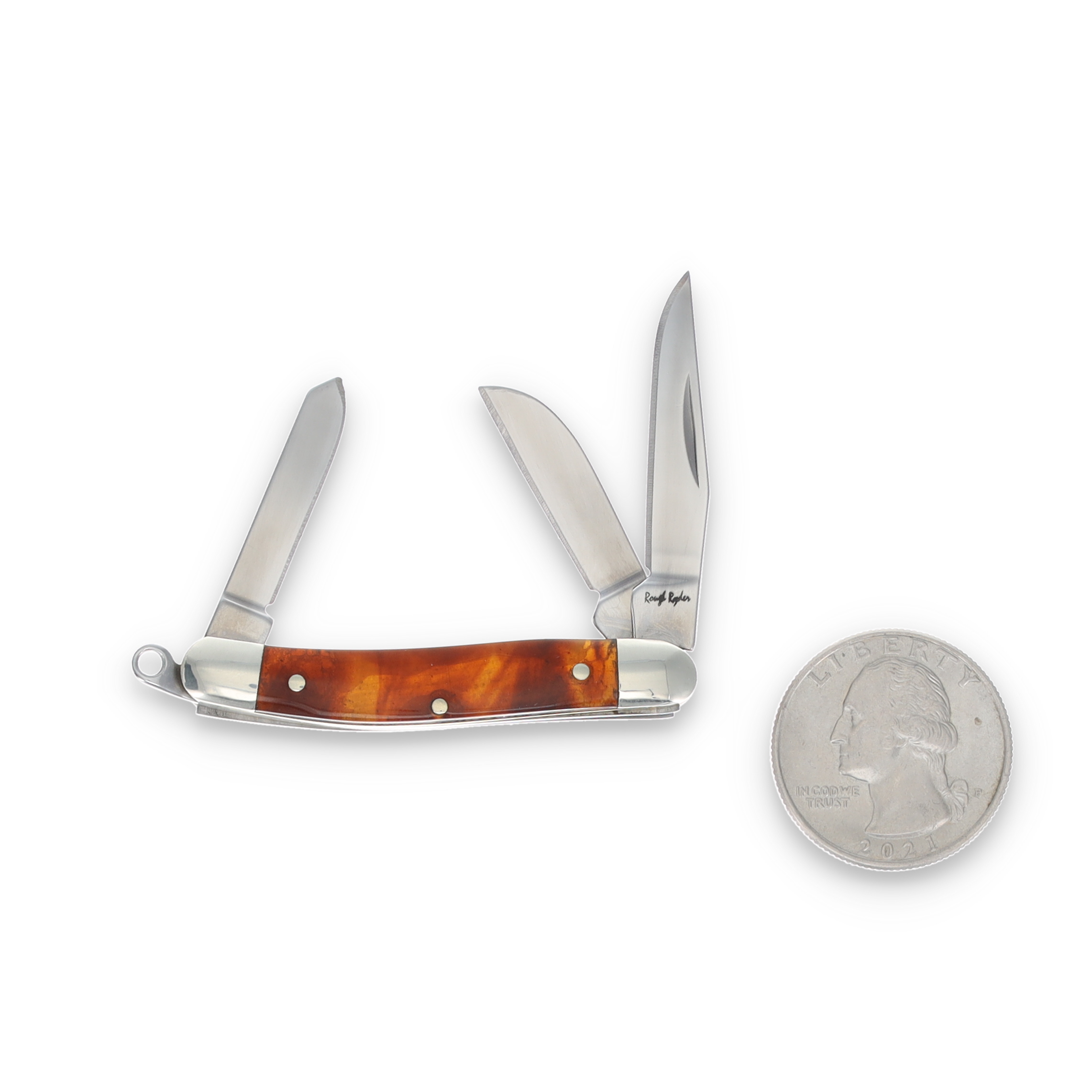 Rough Ryder Tortoiseshell Stockman Horseshoe Folding Knife RR812