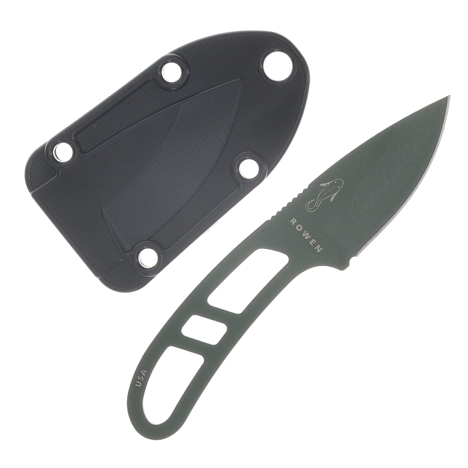 ESEE Knives Candiru OD Fixed Blade Knife Black Sheath Survival Kit ESEECANODKIT View 2