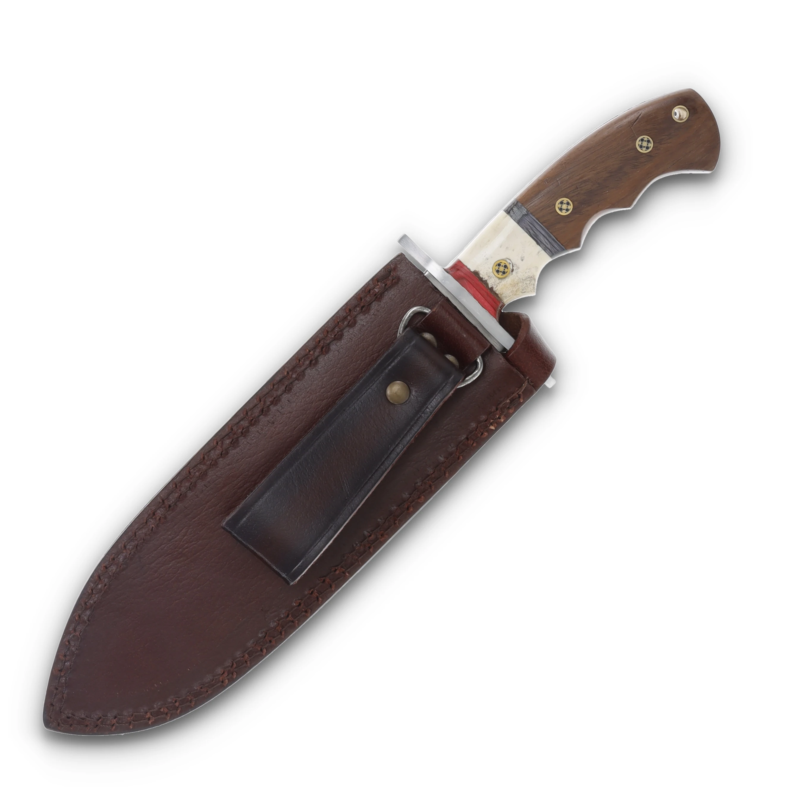 American Hunter Blood Groove Bowie Knife Wood and Bone 8.25” Blade AH029 View 7
