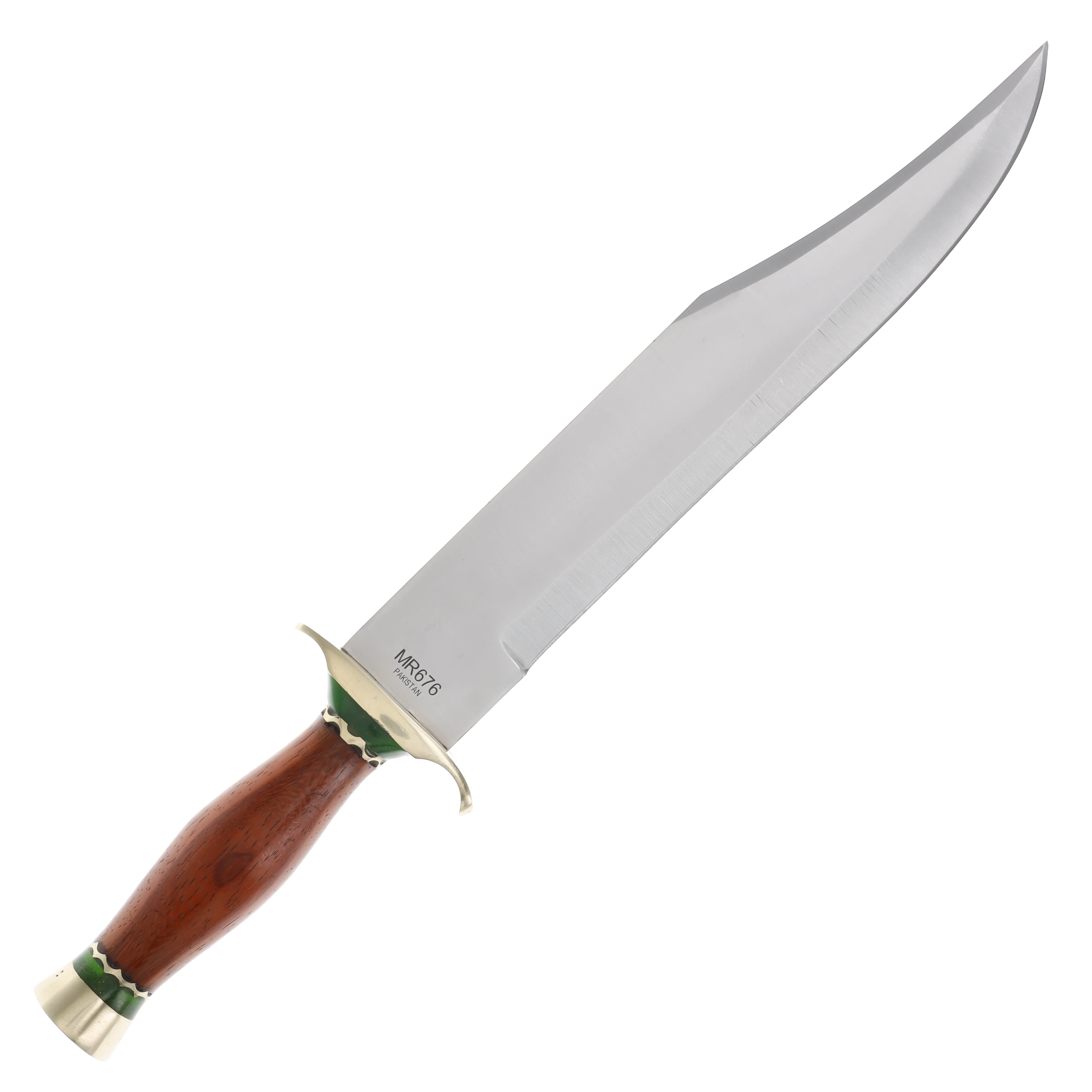Marble's MR676 Wood/Brass Bowie with Leather Sheath MR676 View 4