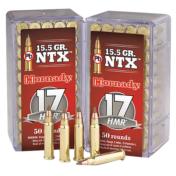 Hornady Varmint Express 17 HMR 50 Rounds Brass Rimfire 15.5 Grain Non Toxic Lead Free 83171 View 1