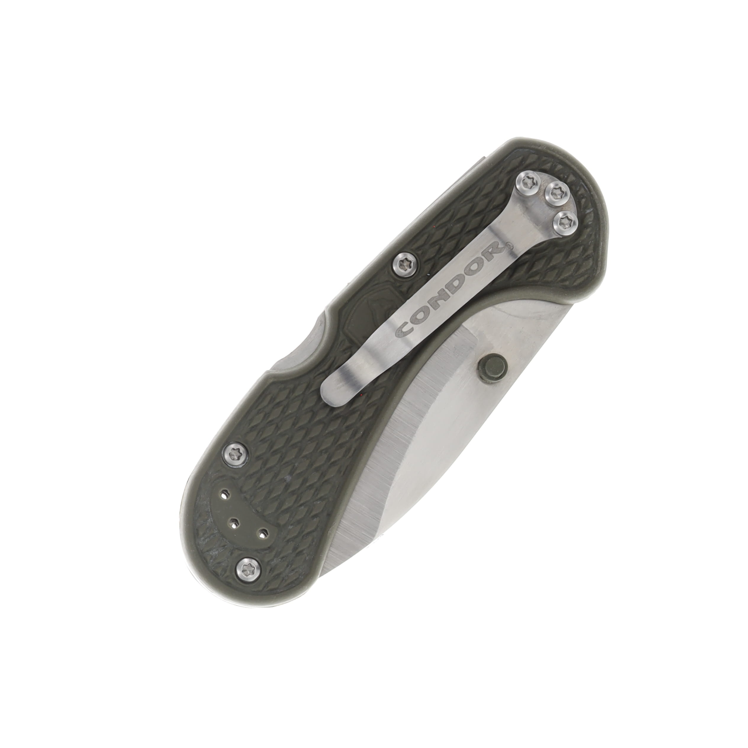 Condor Tool and Knife Cadejo Drop Point Folder Sandvik 14C28N Zytel Army Green CTK60721 View 2