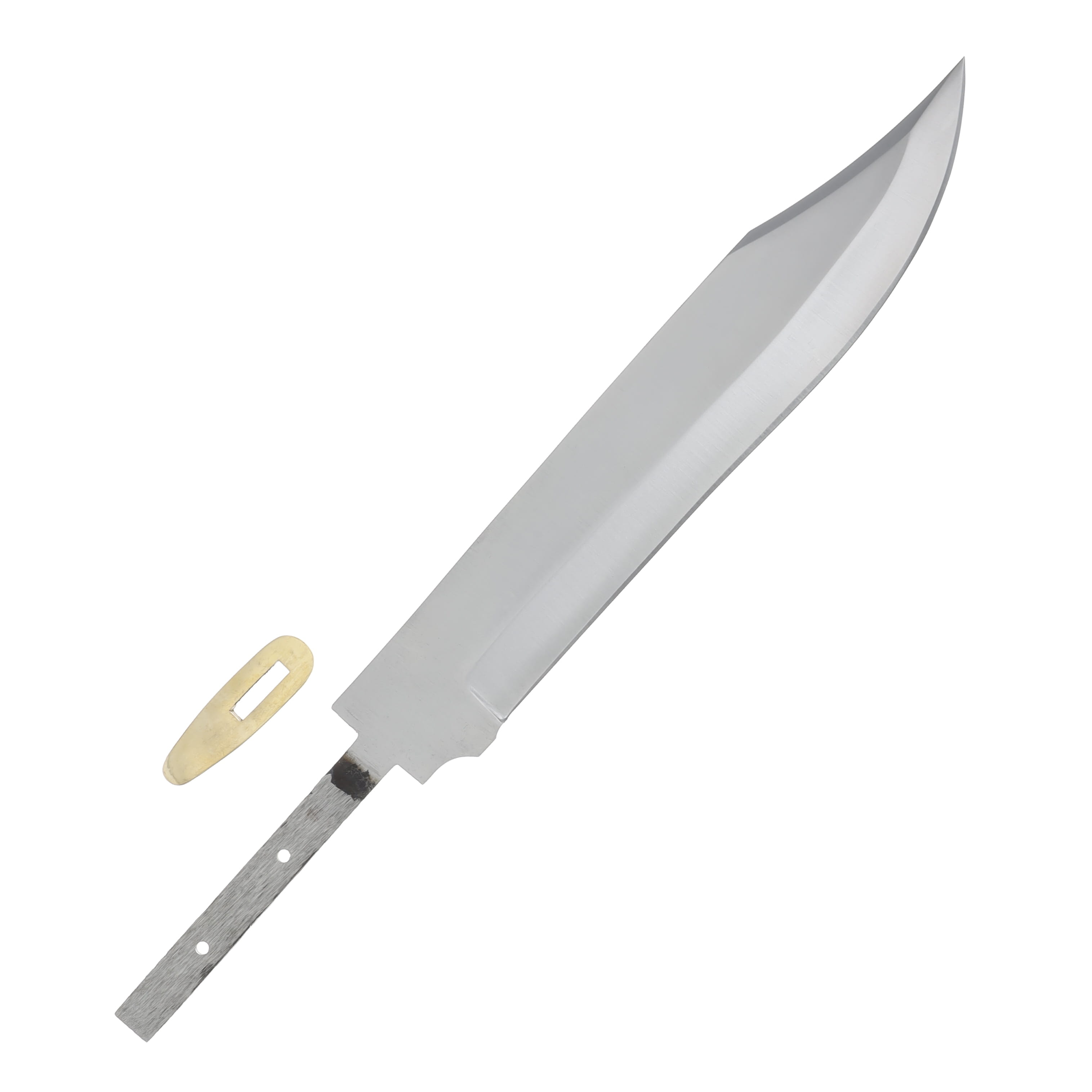 11-inch Carbon Steel Bowie Blade Blank Push Tang for Custom Knives BL614 View 3