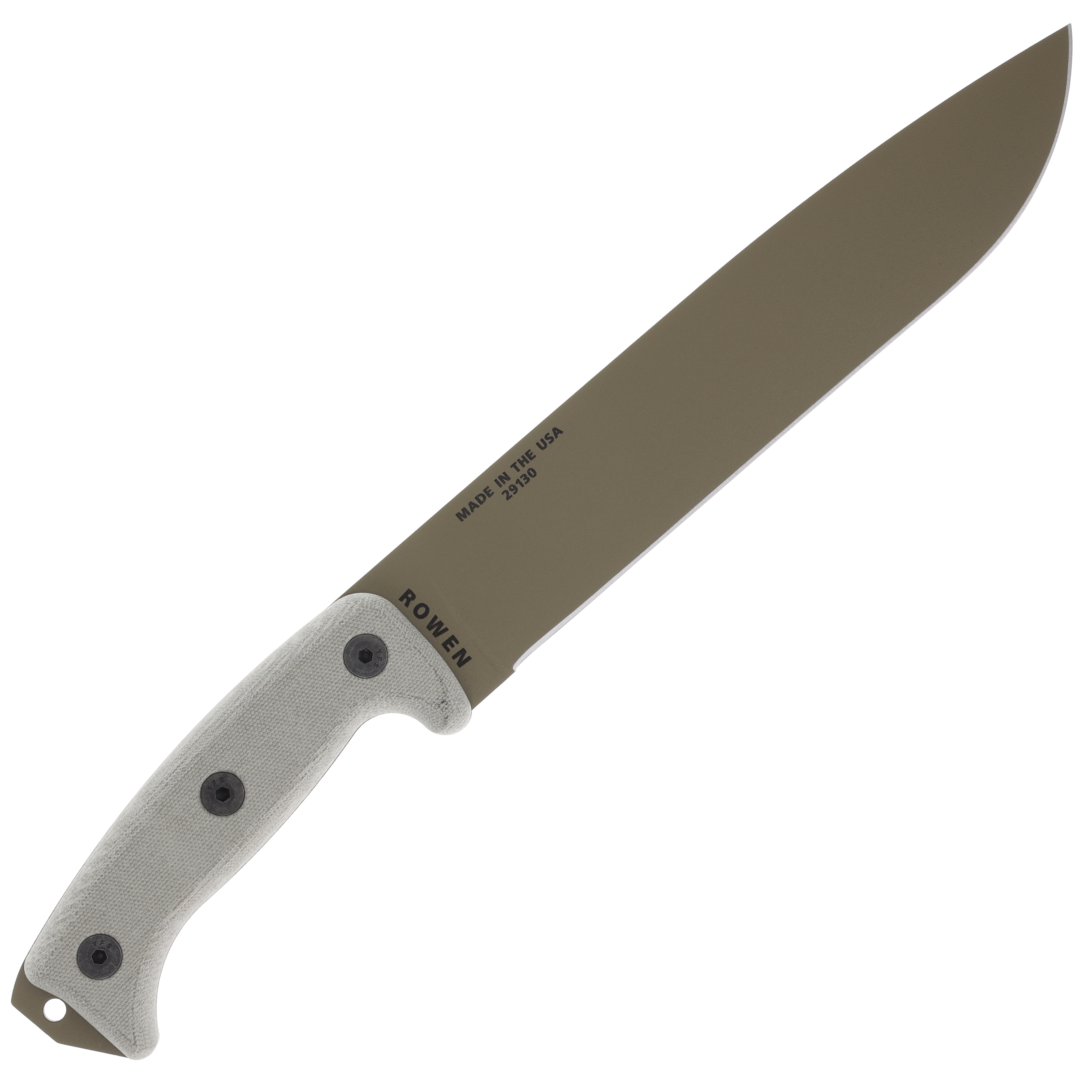 ESEE Junglas Fixed Blade Knife 10.375in Plain Edge Tan Micarta Dark Earth JUNGLASDE View 4