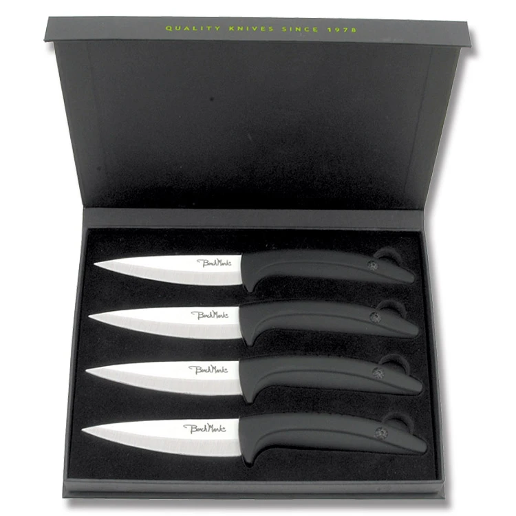 Benchmark Steak Knife Set Rubber Handles Zirconia Ceramic Blades BMK046 View 2