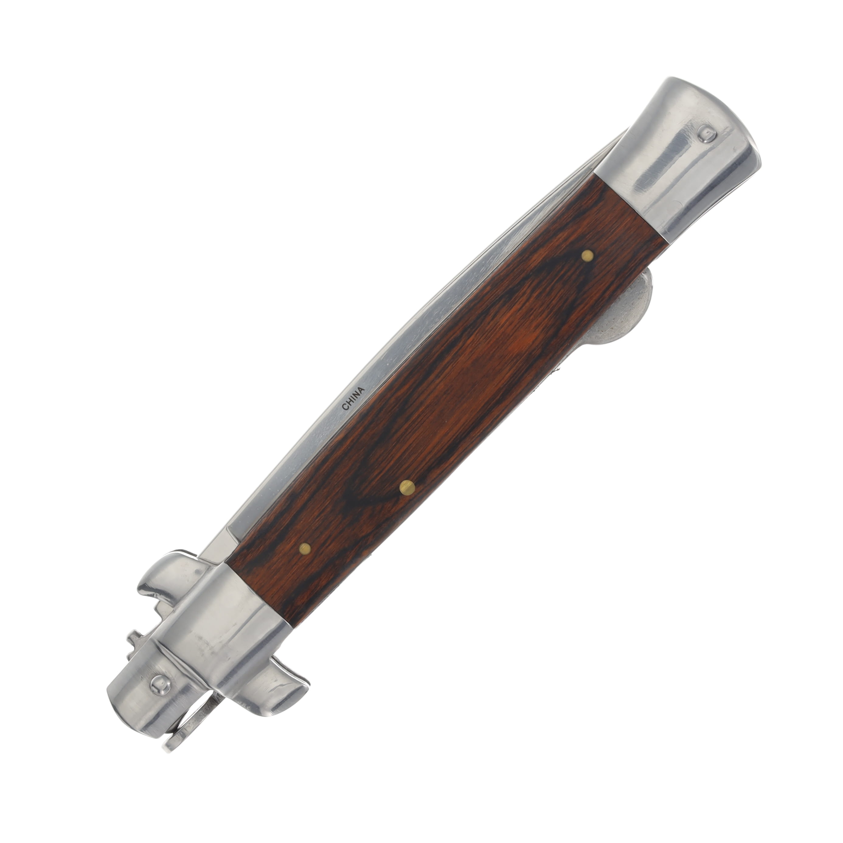 Wood Lockback Stiletto Folding knife 210661 View 4