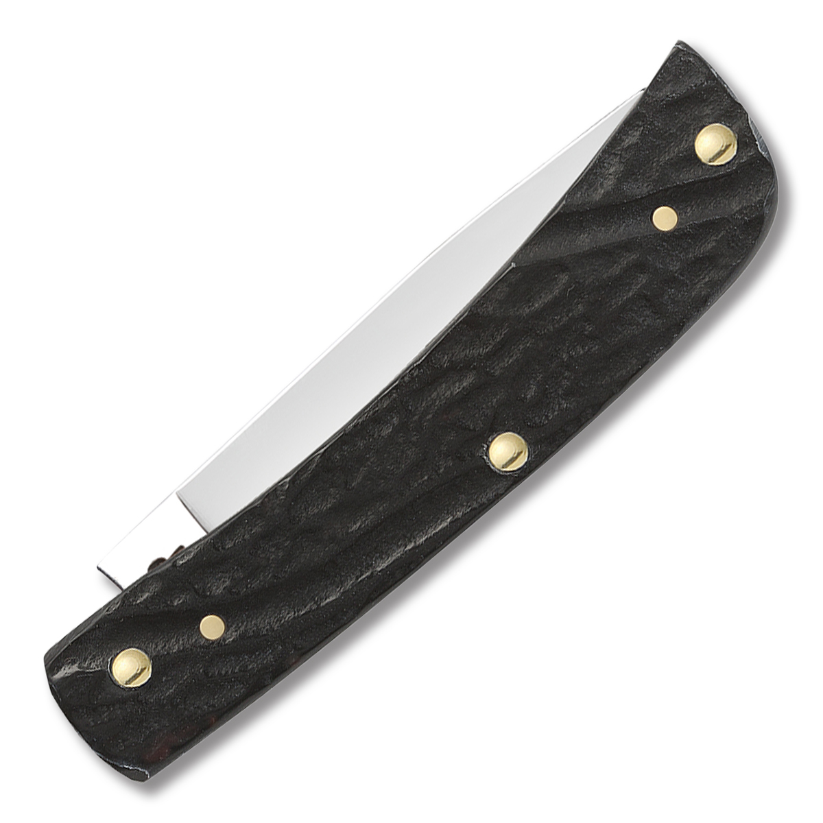 Case XX Rough Black Jigged Synthetic Sod Buster Jr Folding Knife CA18229 View 2