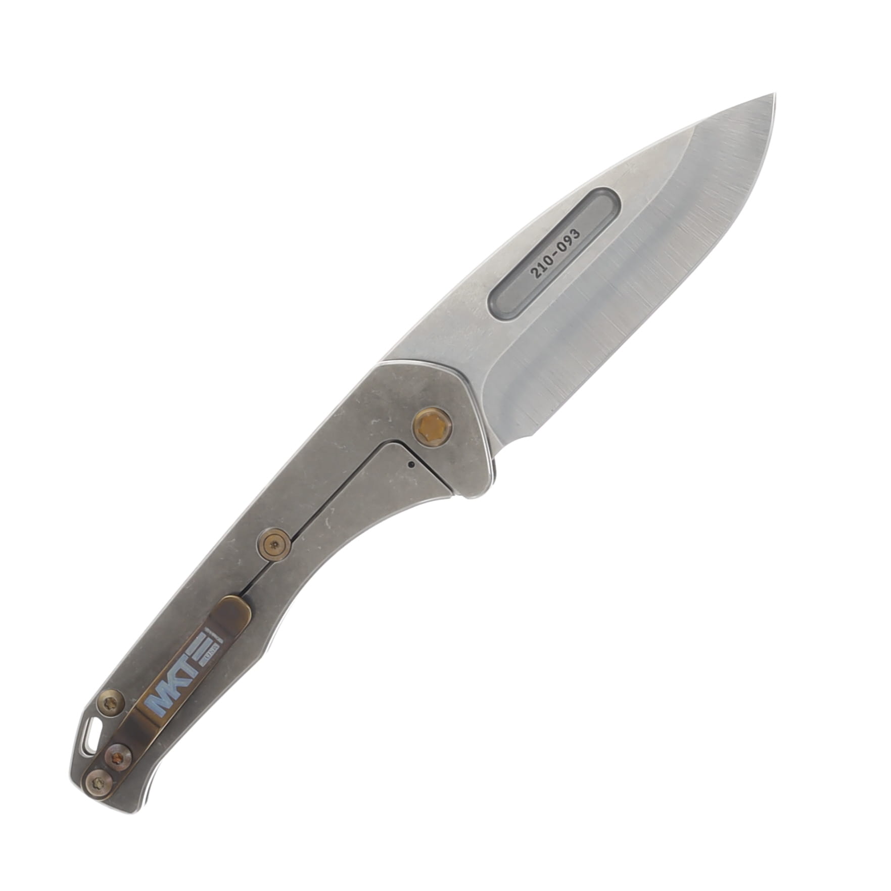 Medford Praetorian Slim 3.25in Tumbled S35VN Drop Point Tumbled Titanium/Bronze MK2084TD-01TM-T1CI-Q4 View 2