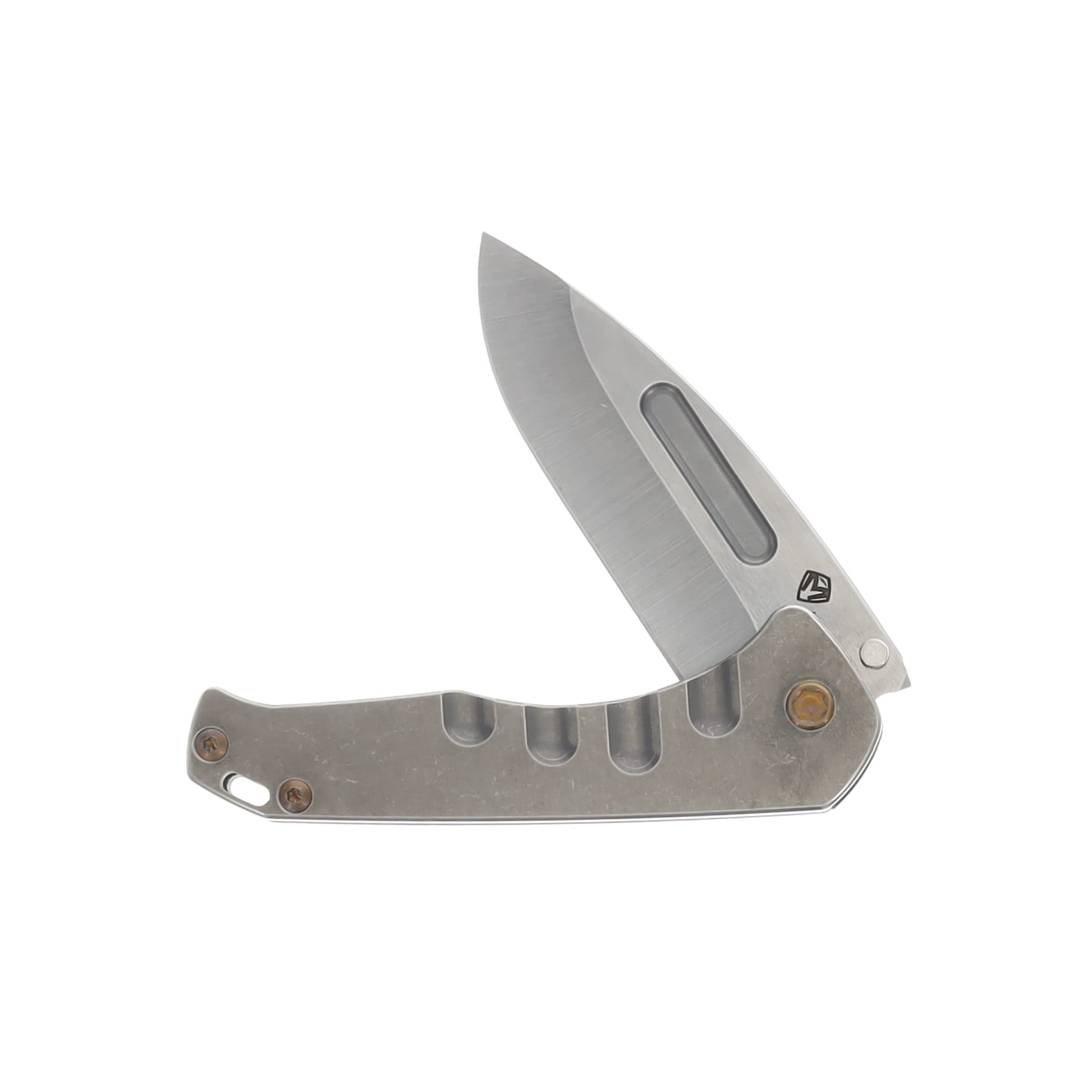 Medford Praetorian Slim 3.25in Tumbled S35VN Drop Point Tumbled Titanium/Bronze MK2084TD-01TM-T1CI-Q4 View 3