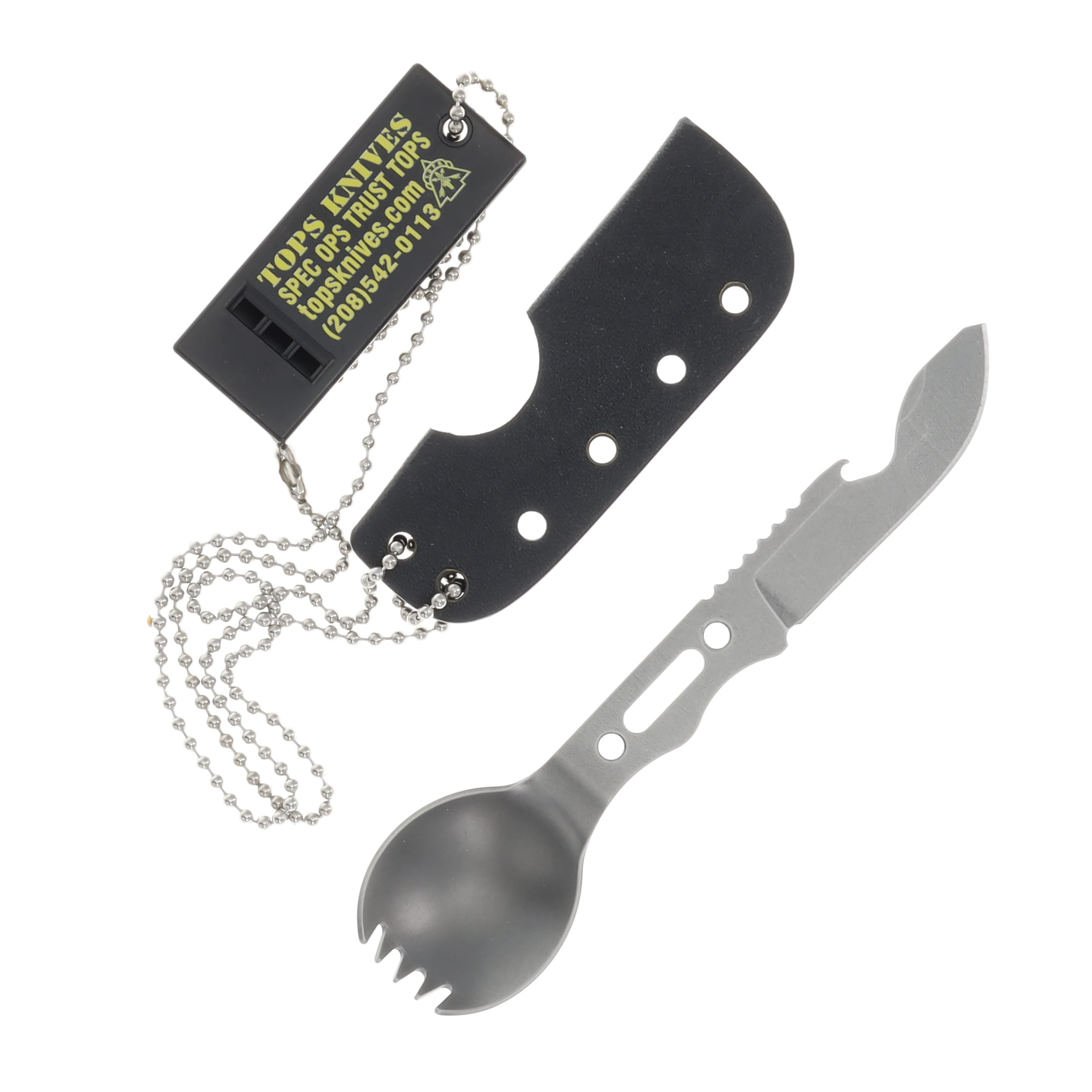 TOPS Knives F.O.R.K. IT Fixed Blade Survival Utensil with Kydex Sheath TPFORK01 View 1