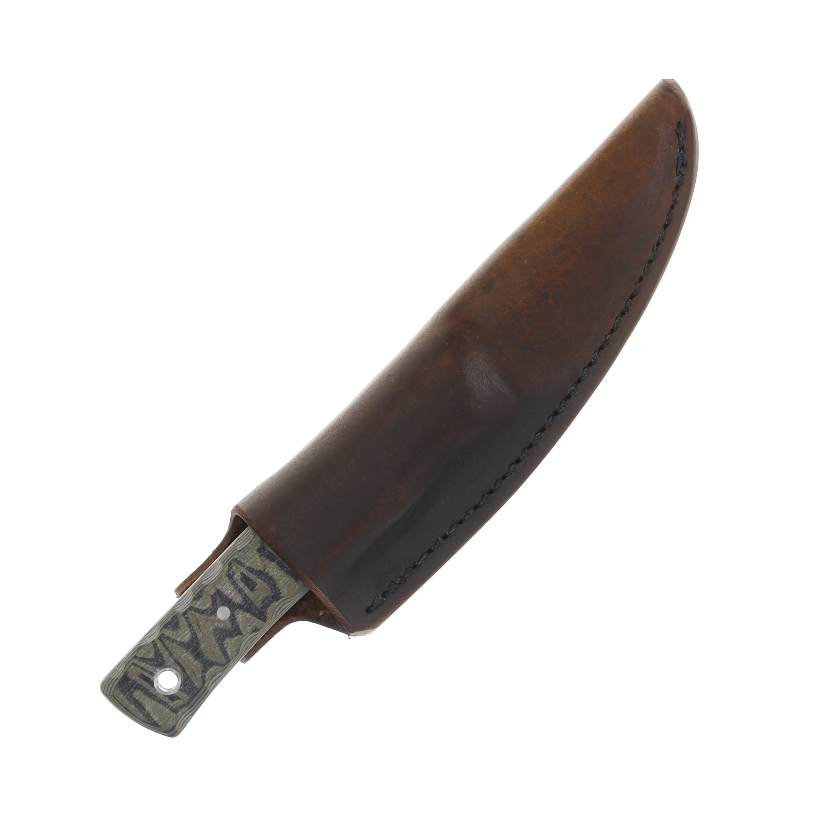 Weatherford Knife Co 7.5in Flat Back Green and Black Plain Drop Point WKC754 View 4