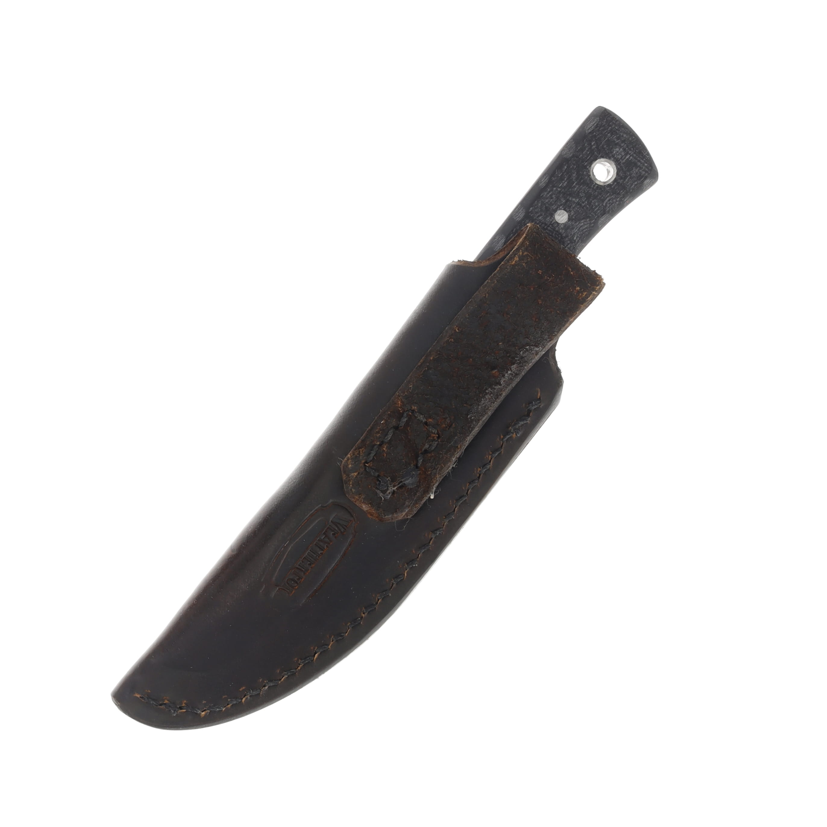 Weatherford Knife Co Flat Back Black and White Plain Drop Point WKC762 View 4