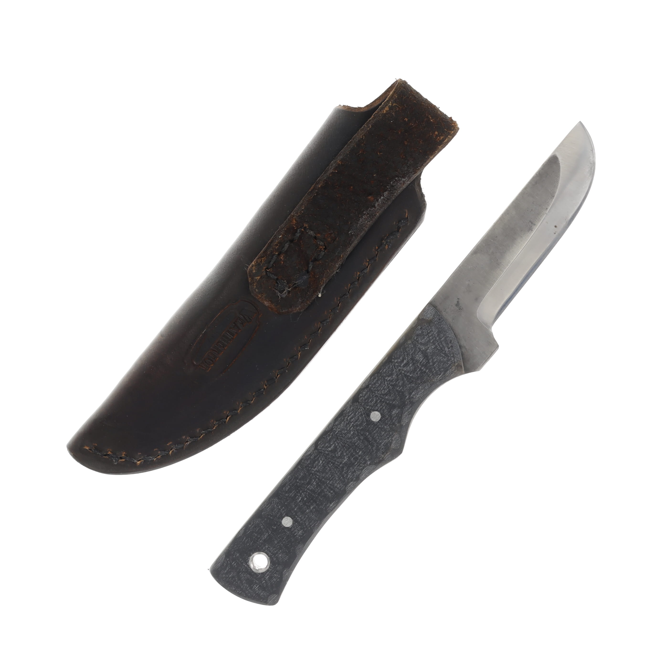 Weatherford Knife Co Flat Back Black and White Plain Drop Point WKC762 View 2