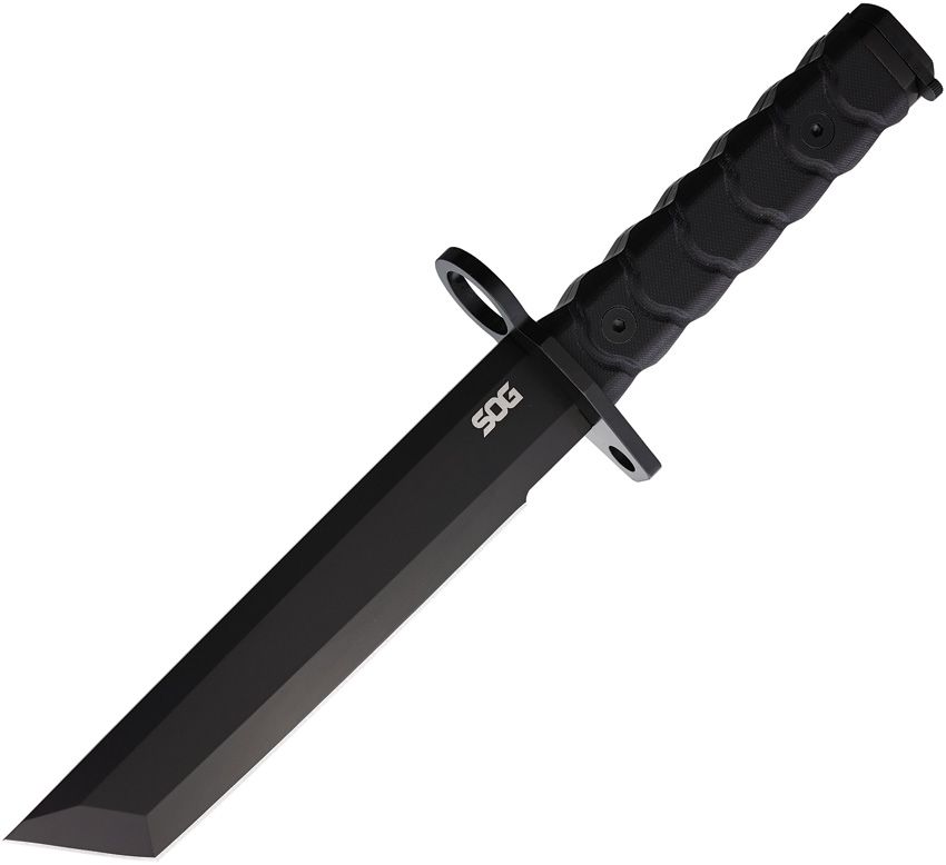 SOG Bayonet FIxed Blade Knife 7.1in Plain Edge G10 Handle PVD Blade SOG-BY1001-BX View 1