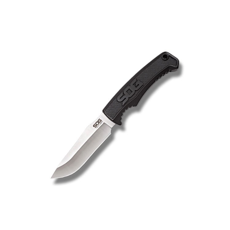 SOG Field Knife Fixed 4in Satin Plain Clip Point Blade SOGFK1001 View 1