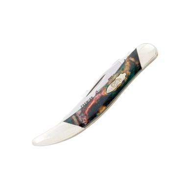 Case XX Slant Bolster Rain Forest Corelon Small Texas Toothpick Folding Knife View 2