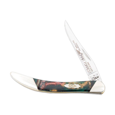 Case XX Slant Bolster Rain Forest Corelon Small Texas Toothpick Folding Knife View 1