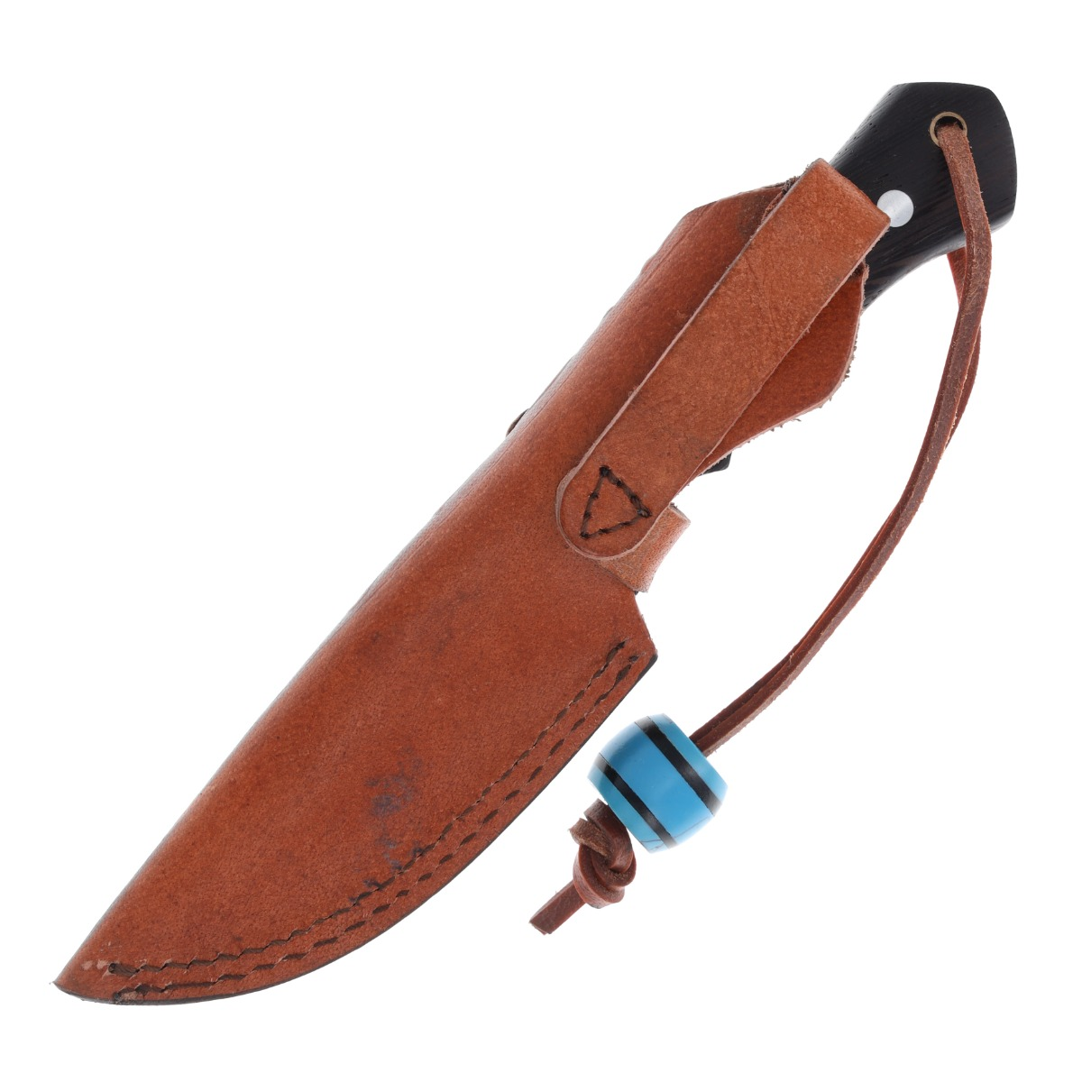 Rough Ryder Damascus, Wengue Wood, and Stonework Fixed Blade Hunting Knife RR2592 View 4