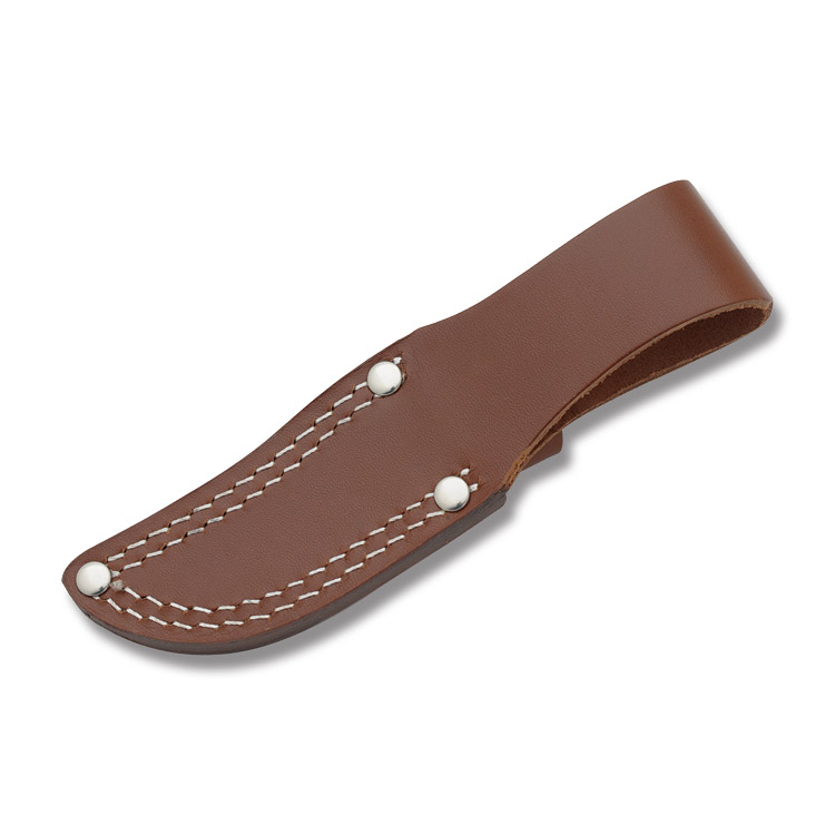 Marbles Small Skinner 3.06” Clip Point Fixed Blade Stacked Leather MR396 View 3