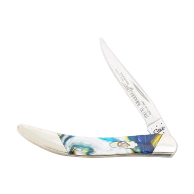 Case XX Slant Bolster Sapphire Glow Corelon Small Texas Toothpick Folding Knife View 1