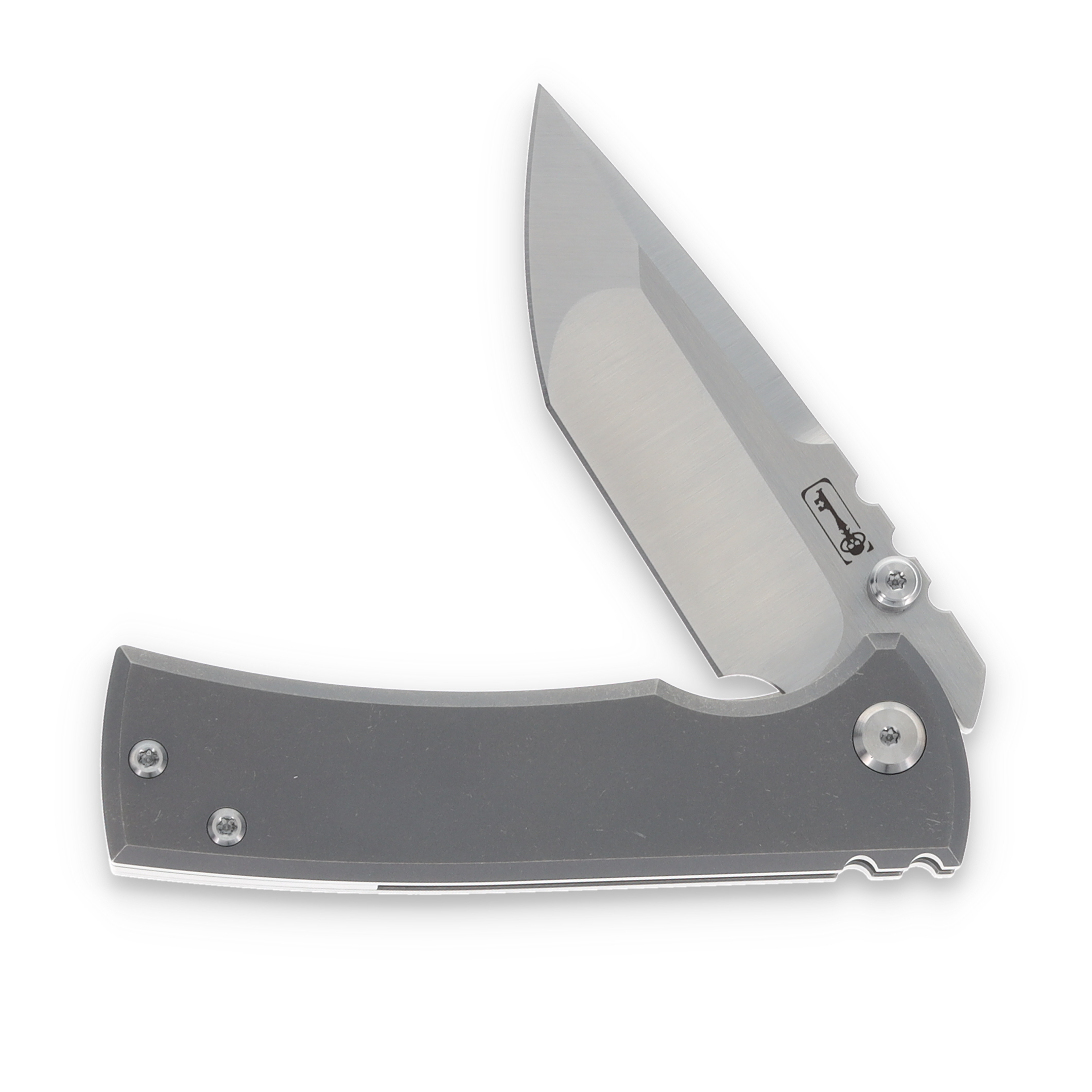Chaves Knives Redencion Street Framelock Folding Knife (Gray Titanium, Tanto) STRTSWTBF View 3
