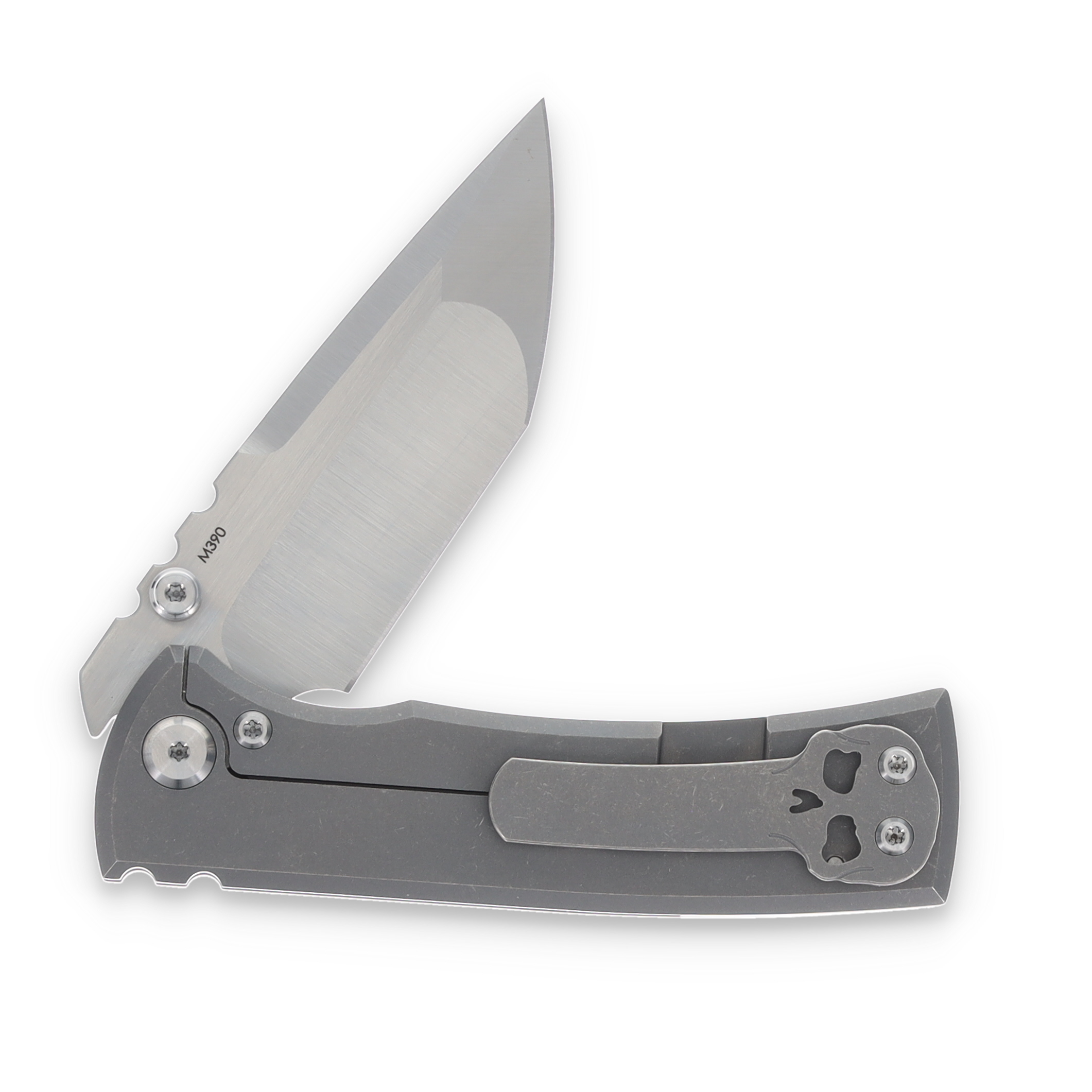 Chaves Knives Redencion Street Framelock Folding Knife (Gray Titanium, Tanto) STRTSWTBF View 4
