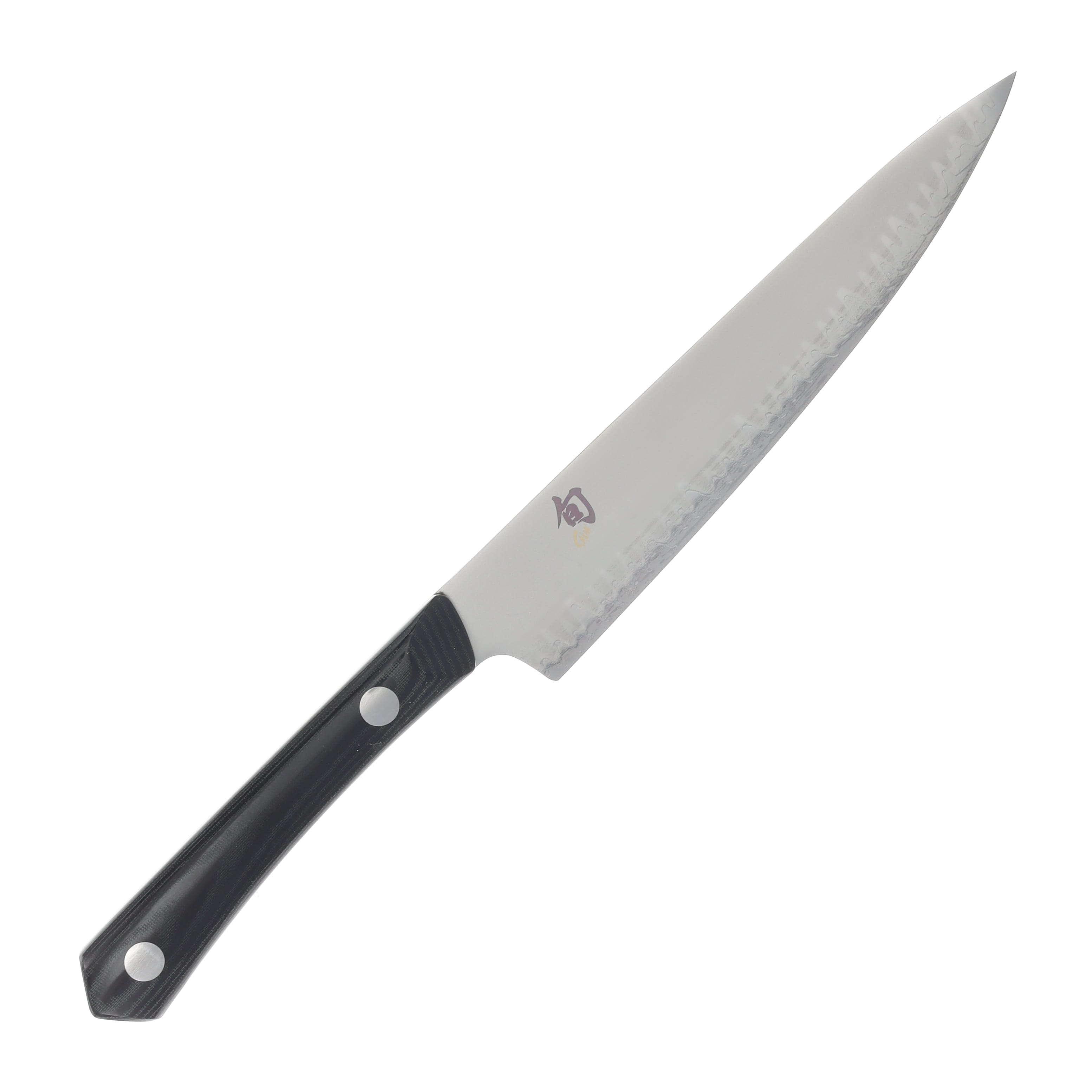 Shun Narukami Utility Knife 6in San Mai Blue II Carbon Steel Blade Black Micarta VSC0701 View 2